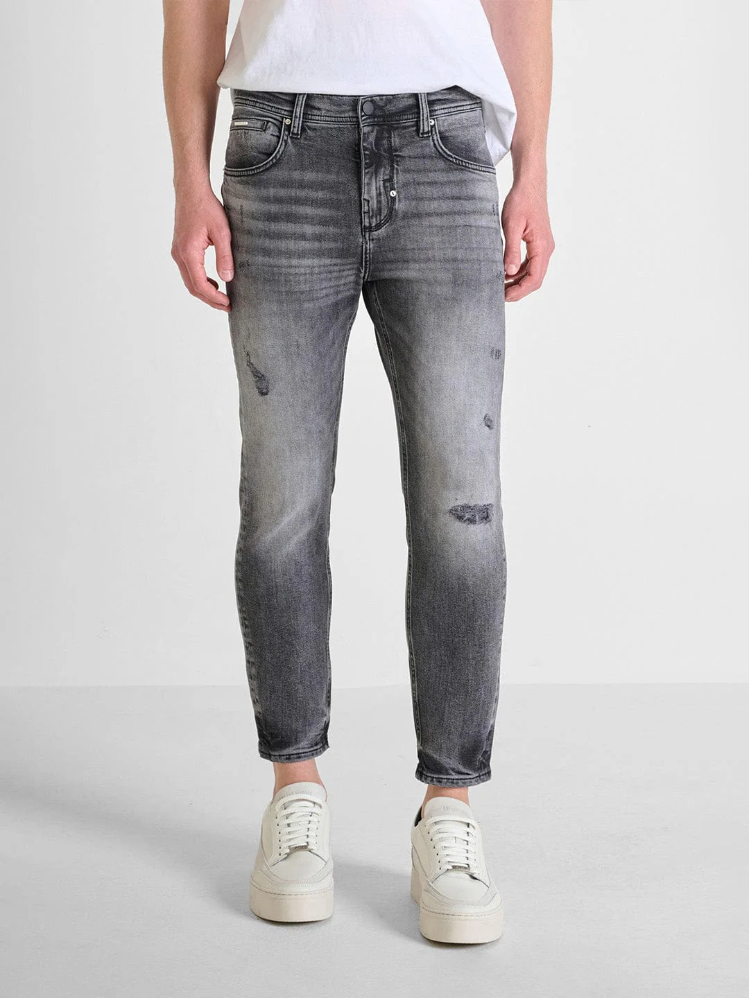 Antony Morato Men Black Skinny Fit Washed Jeans
