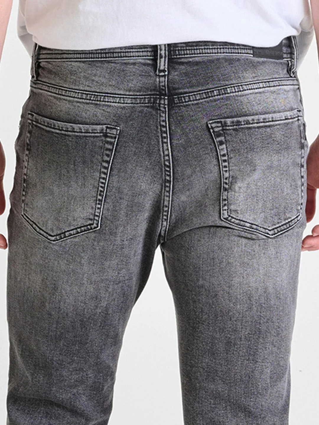 Antony Morato Men Black Skinny Fit Washed Jeans - Image 4