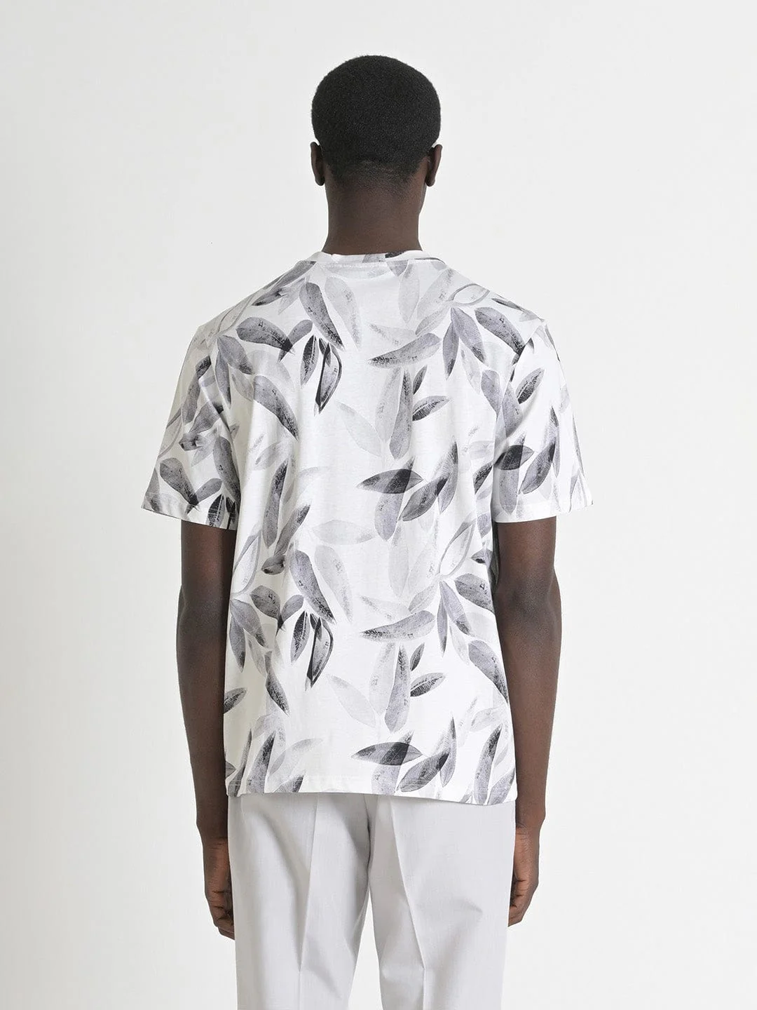 Antony Morato Men Cream Printed Round Neck Tshirt - Image 2
