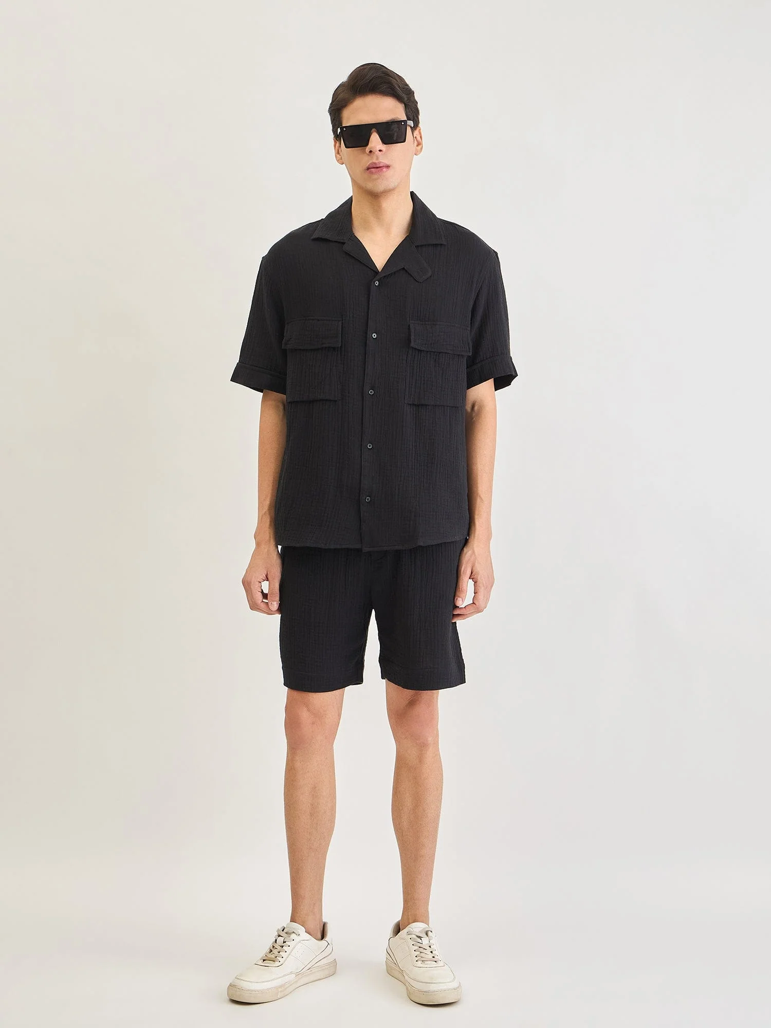 Antony Morato Men Black Slim Fit Solid Shorts - Image 2