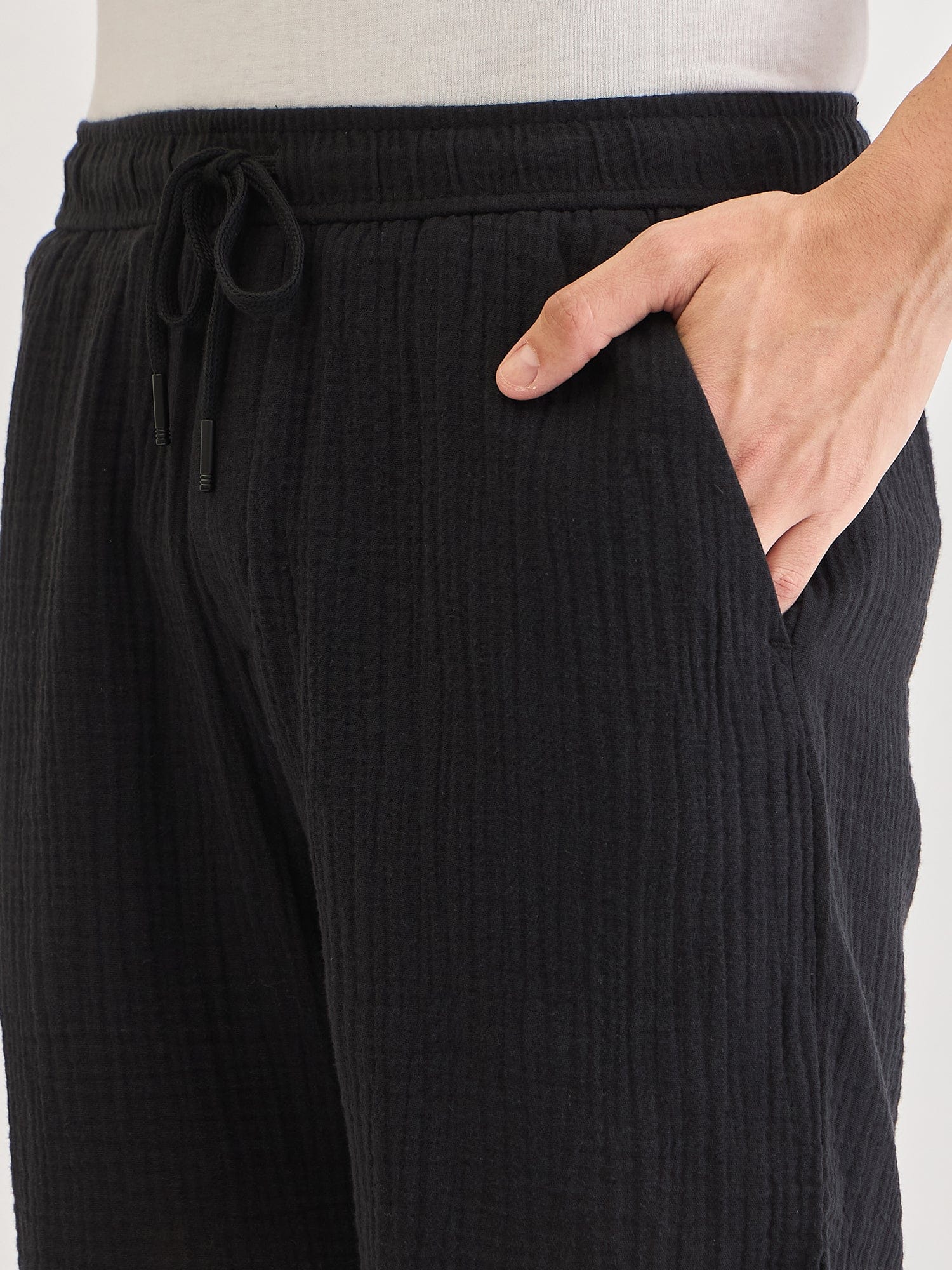 Antony Morato Men Black Slim Fit Solid Shorts - Image 4
