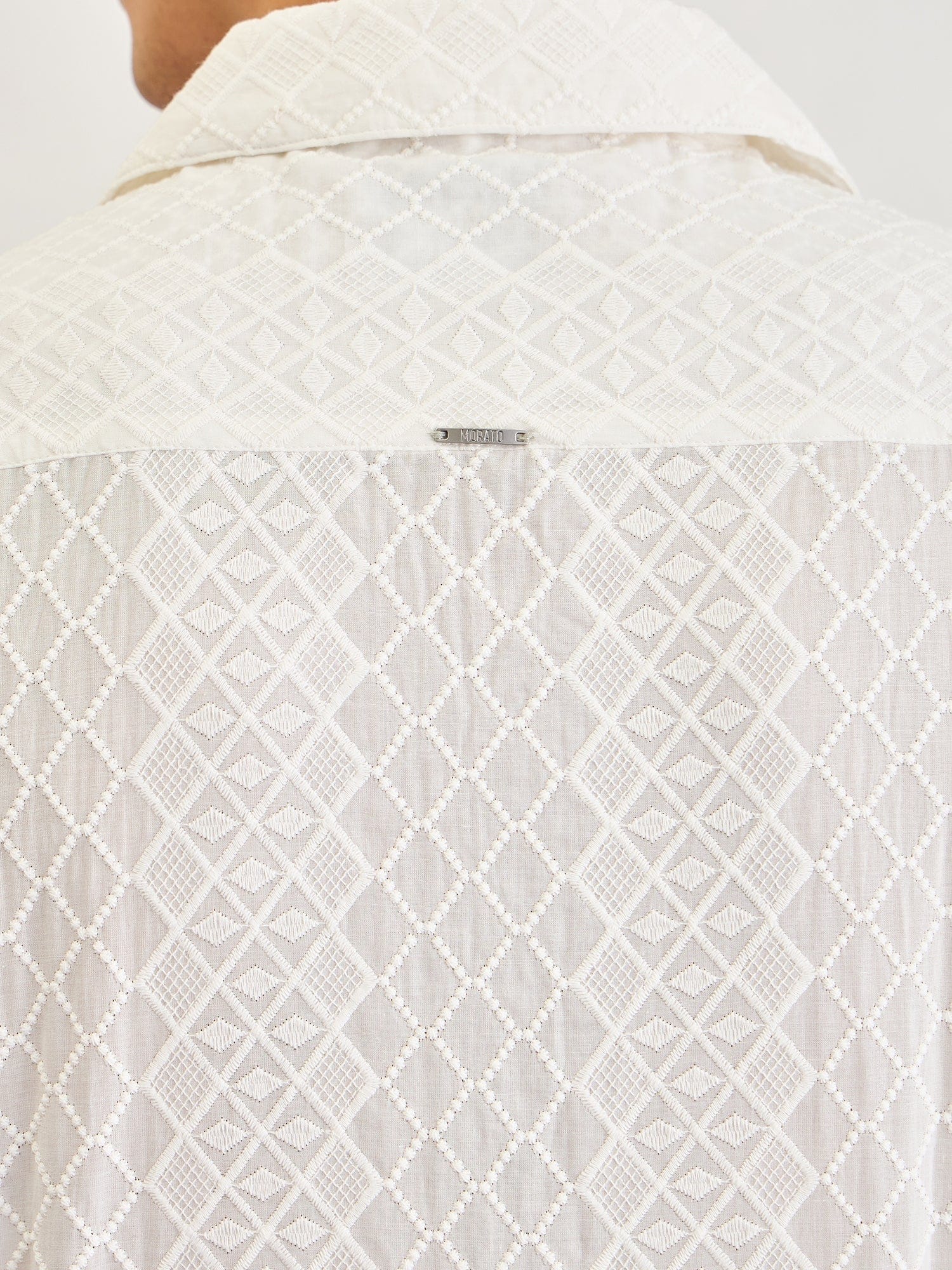 Antony Morato Men Cream Embroidered Collar Shirt - Image 6