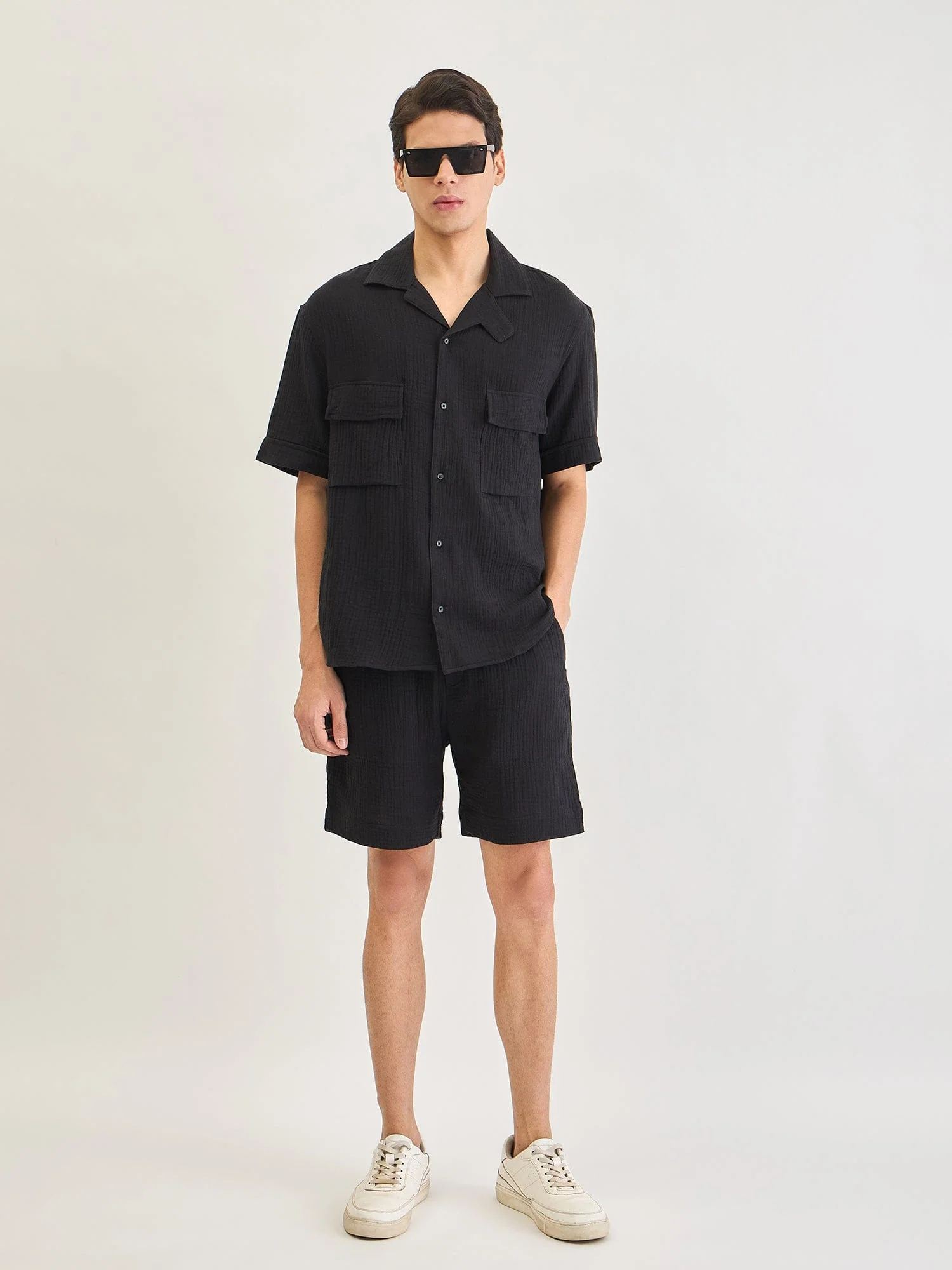 Antony Morato Men Black Solid Collar Shirt - Image 2