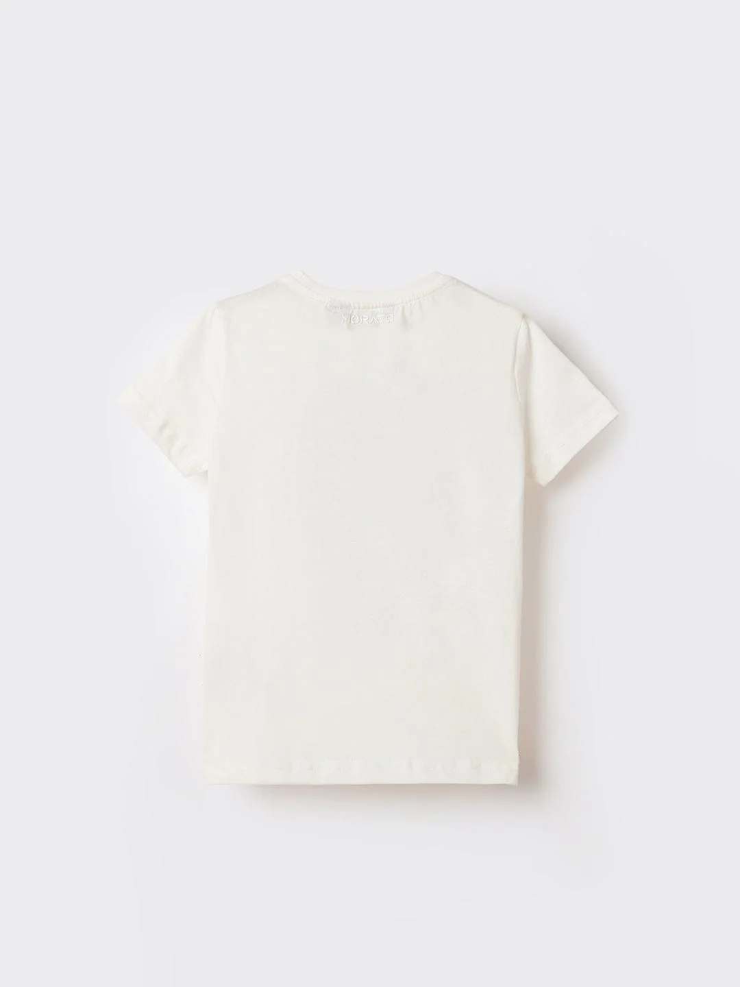 Antony Morato Boys Cream Placement Print Crew Neck Tshirt - Image 2