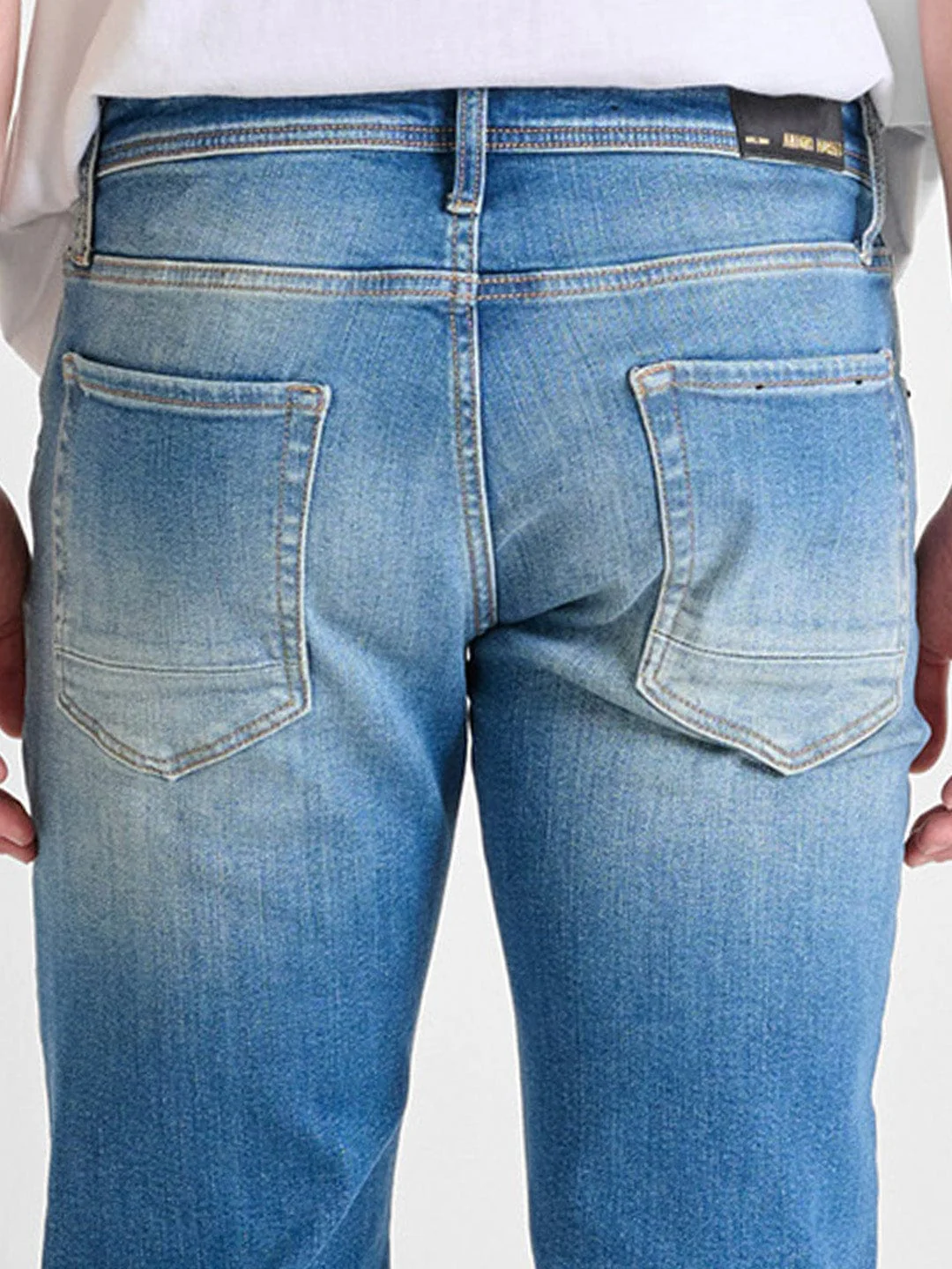 Antony Morato Men Blue Comfort Tapered Fit Washed Jeans - Image 4