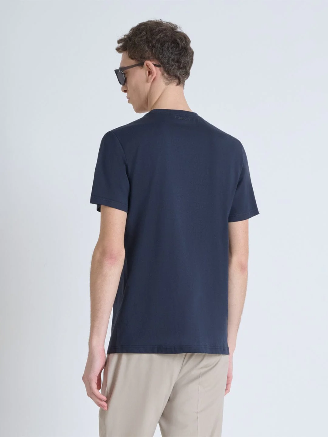 Antony Morato Men Blue Placement Print Round Neck TShirt - Image 3