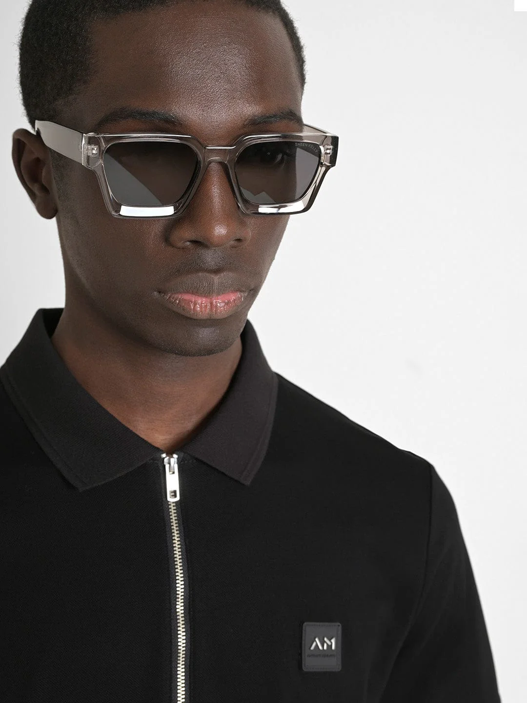 Antony Morato Men Black Solid Polo Tshirt - Image 3