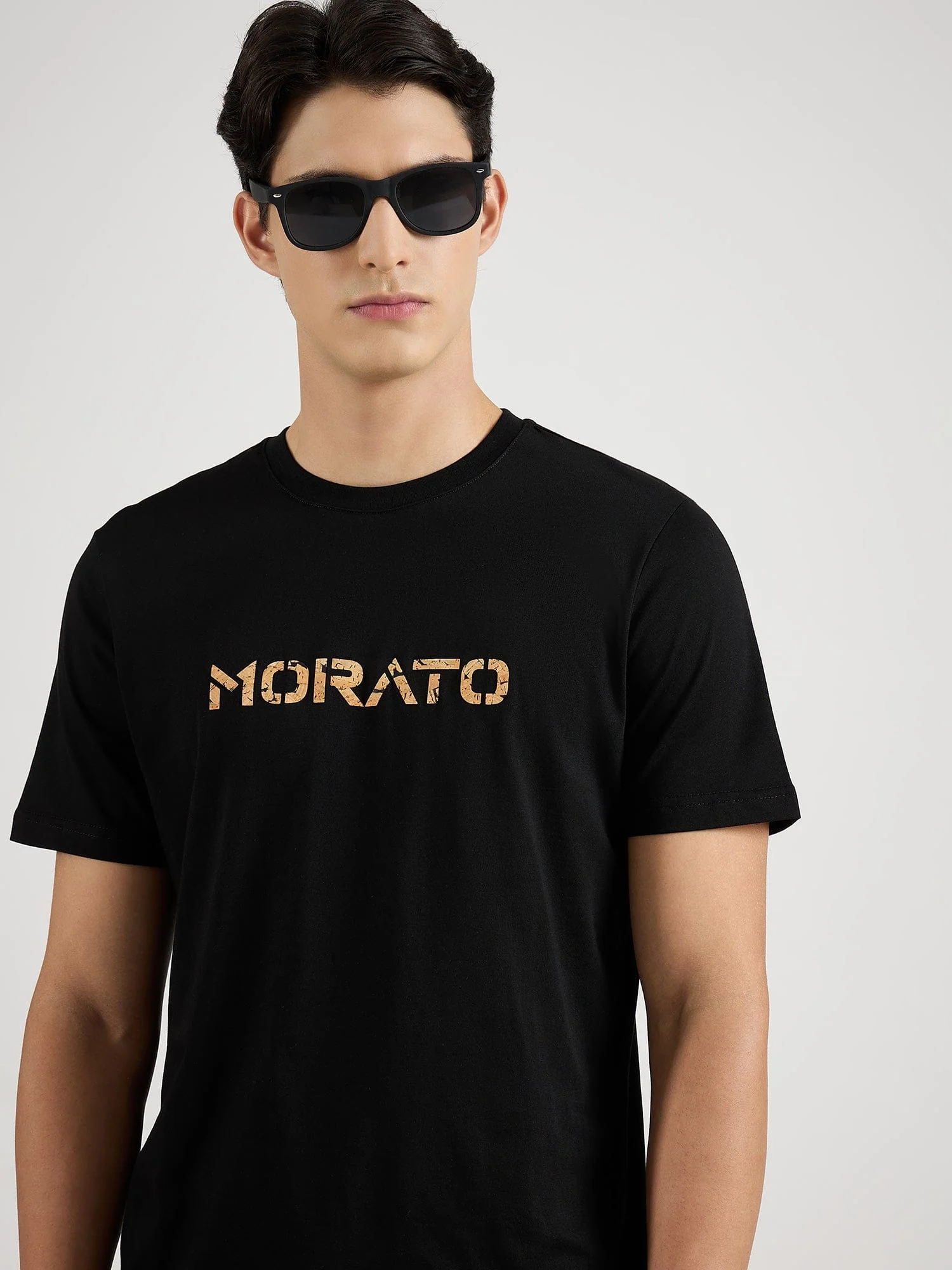 Antony Morato Men Black Solid Round Neck Tshirt - Image 3