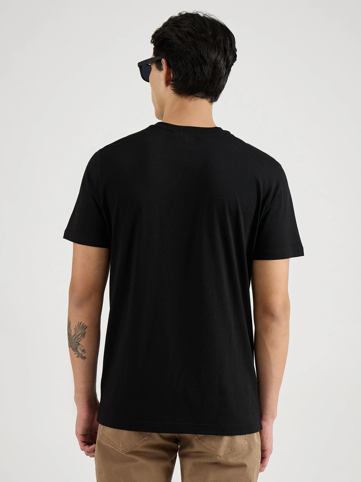 Antony Morato Men Black Solid Round Neck Tshirt - Image 4