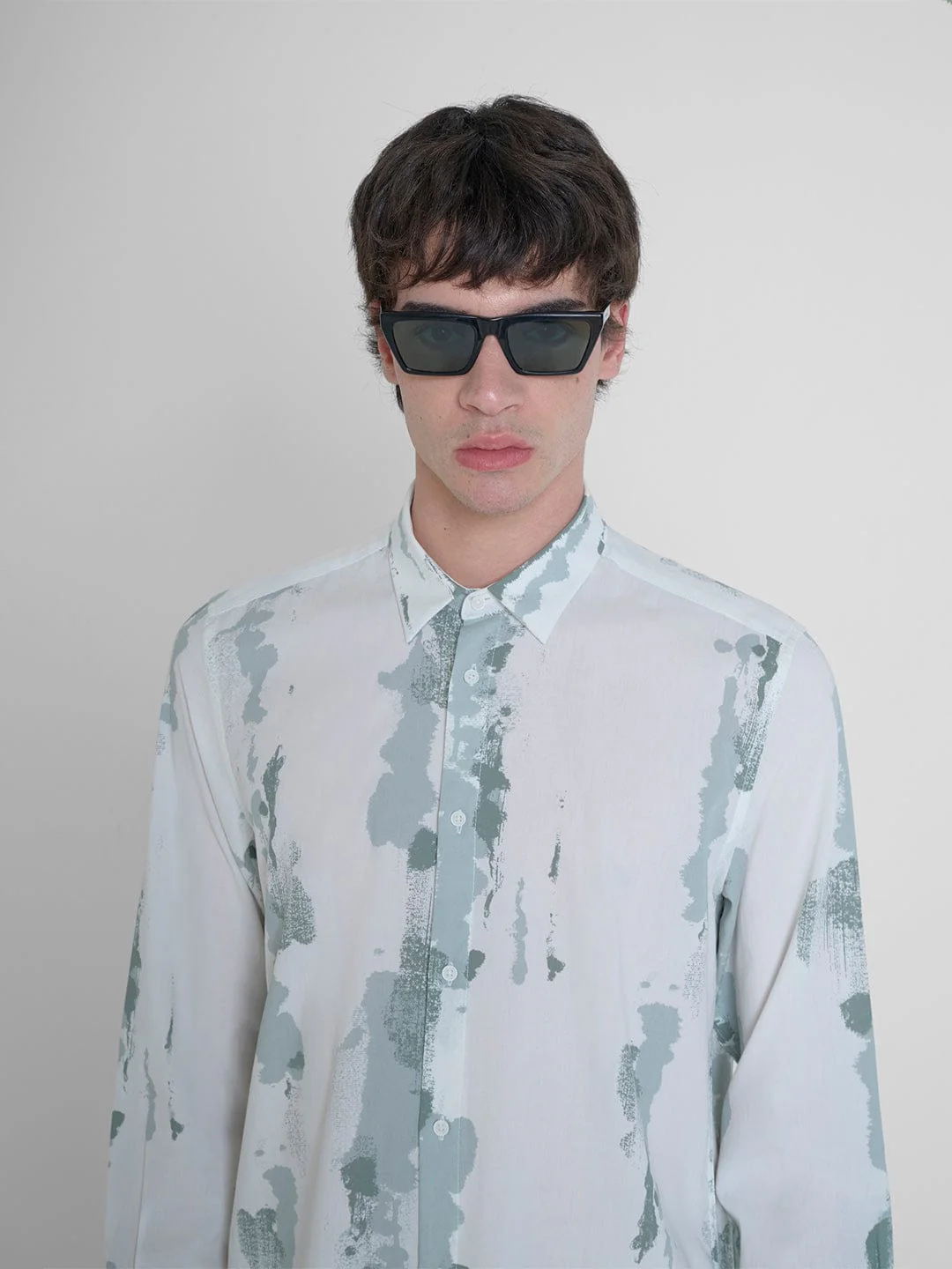 Antony Morato Men Green Printed Collar Shirt - Image 3