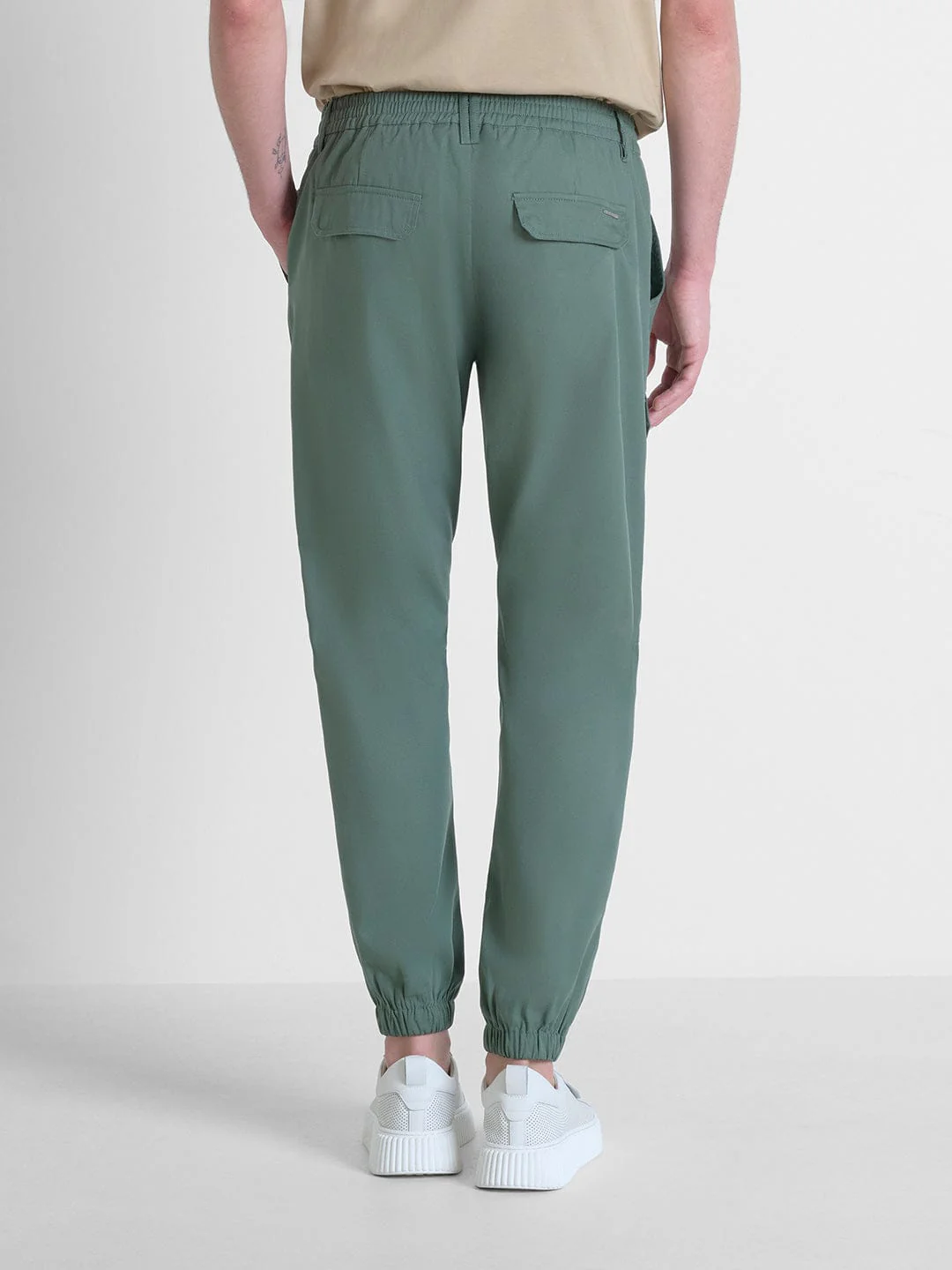 Antony Morato Men Green Slim Fit Solid Trouser - Image 2