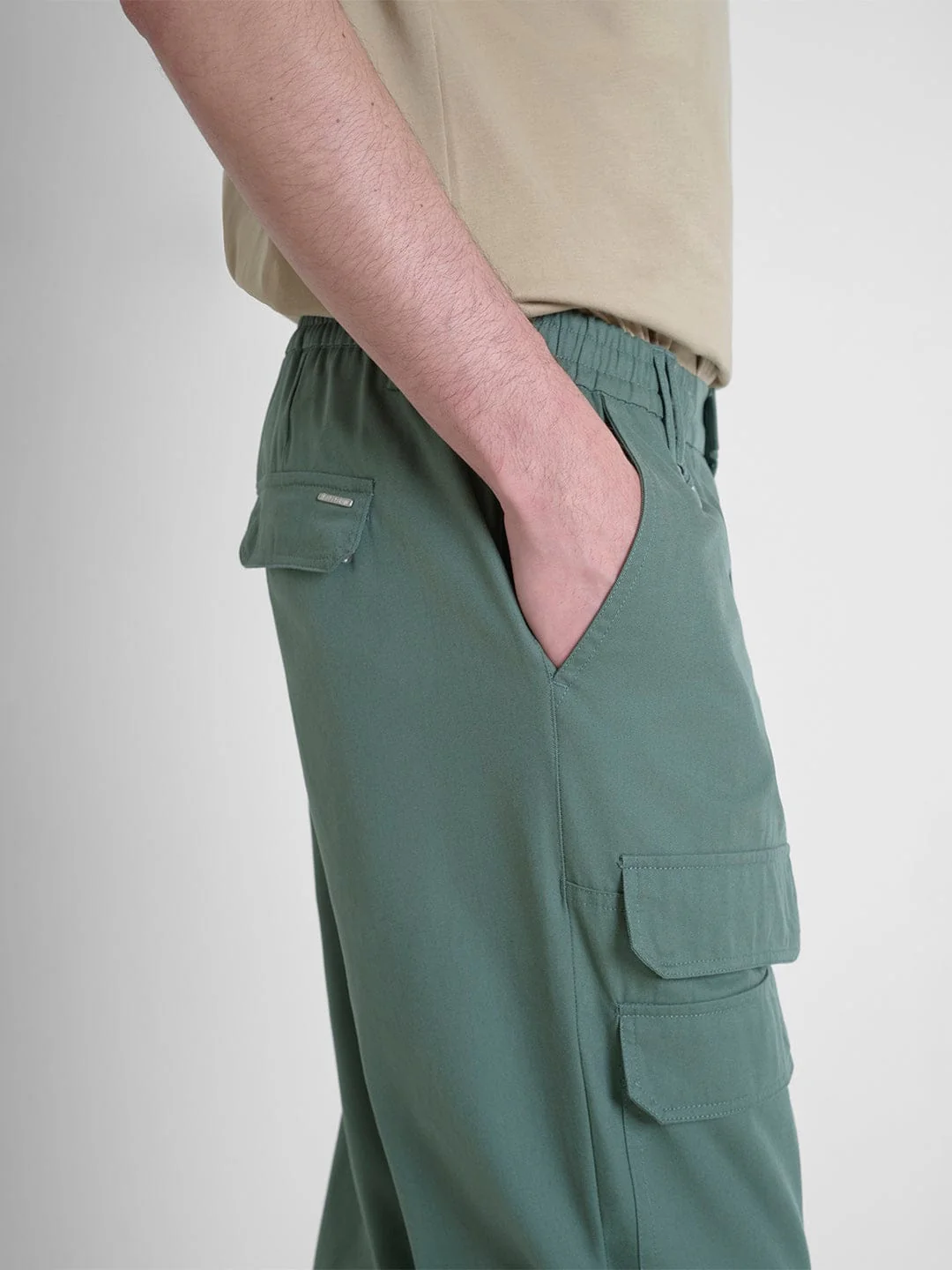 Antony Morato Men Green Slim Fit Solid Trouser - Image 3