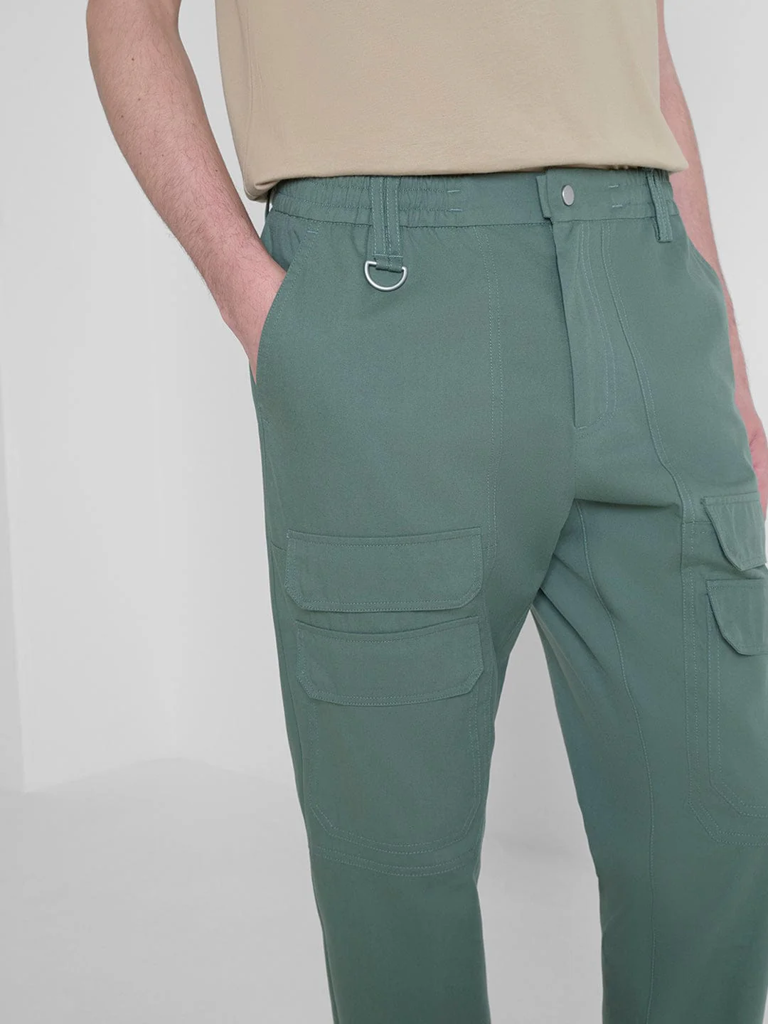 Antony Morato Men Green Slim Fit Solid Trouser - Image 4