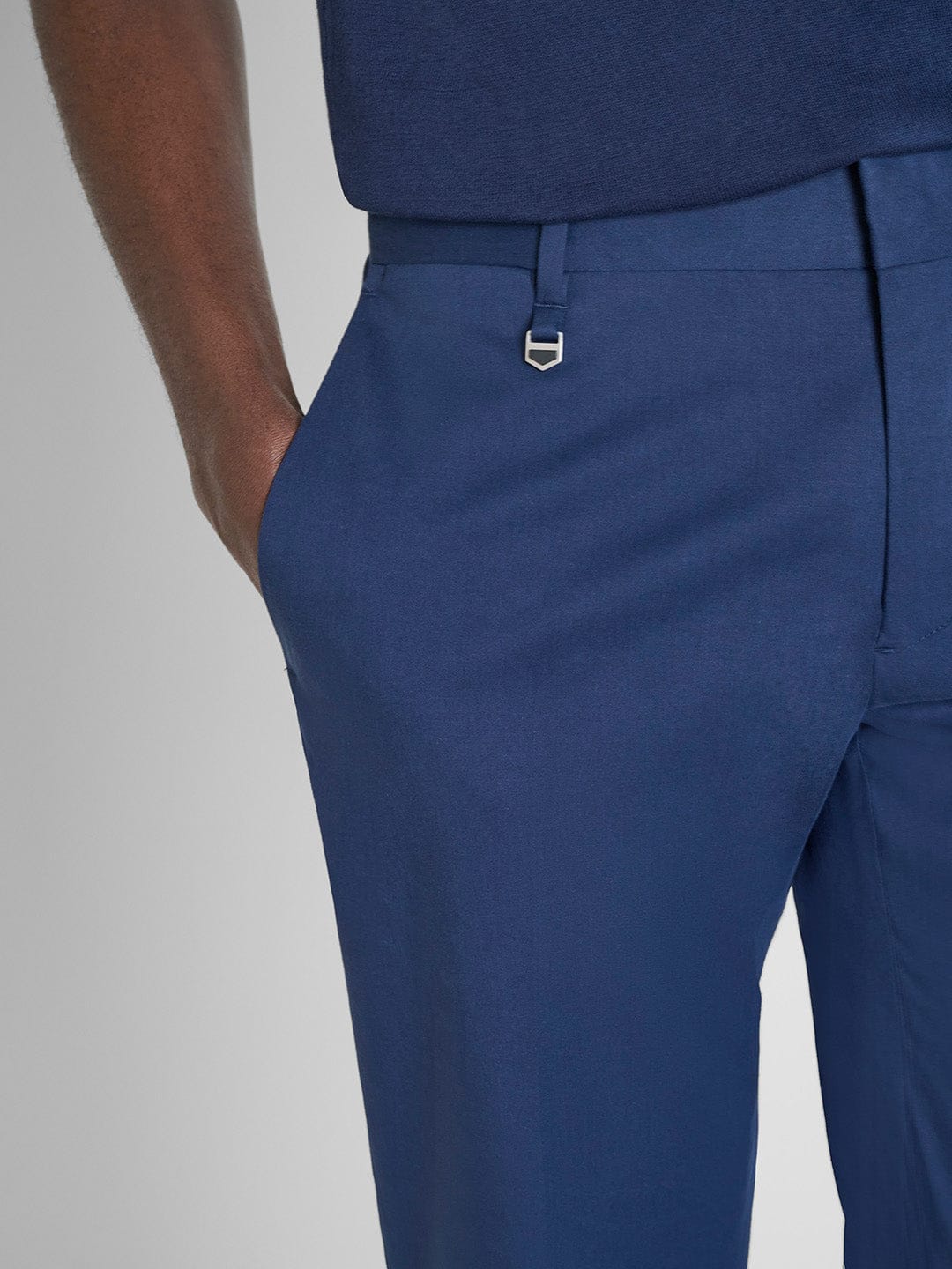 Antony Morato Men Blue Slim Fit Solid Trouser - Image 3