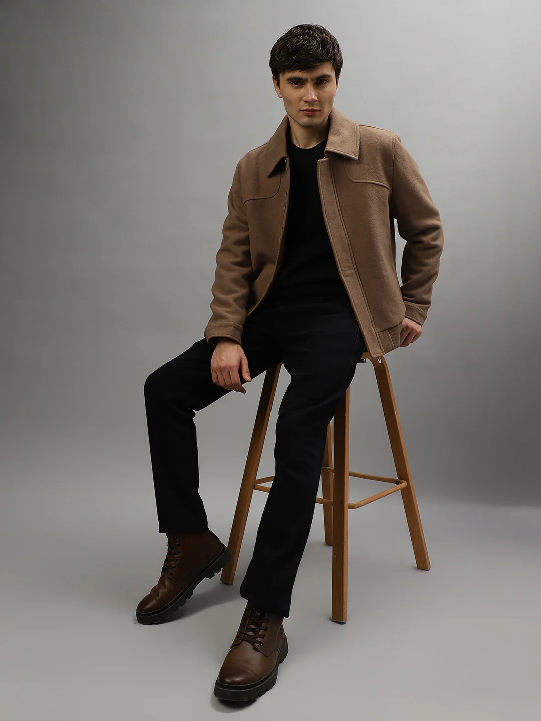 Antony Morato Men Solid Full Sleeves Spread Collar Jacket - Image 5