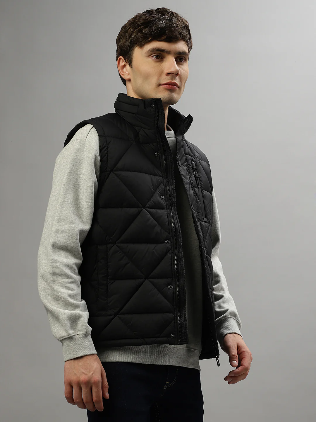 Antony Morato Men Solid Sleeveless Hooded Jacket - Image 6
