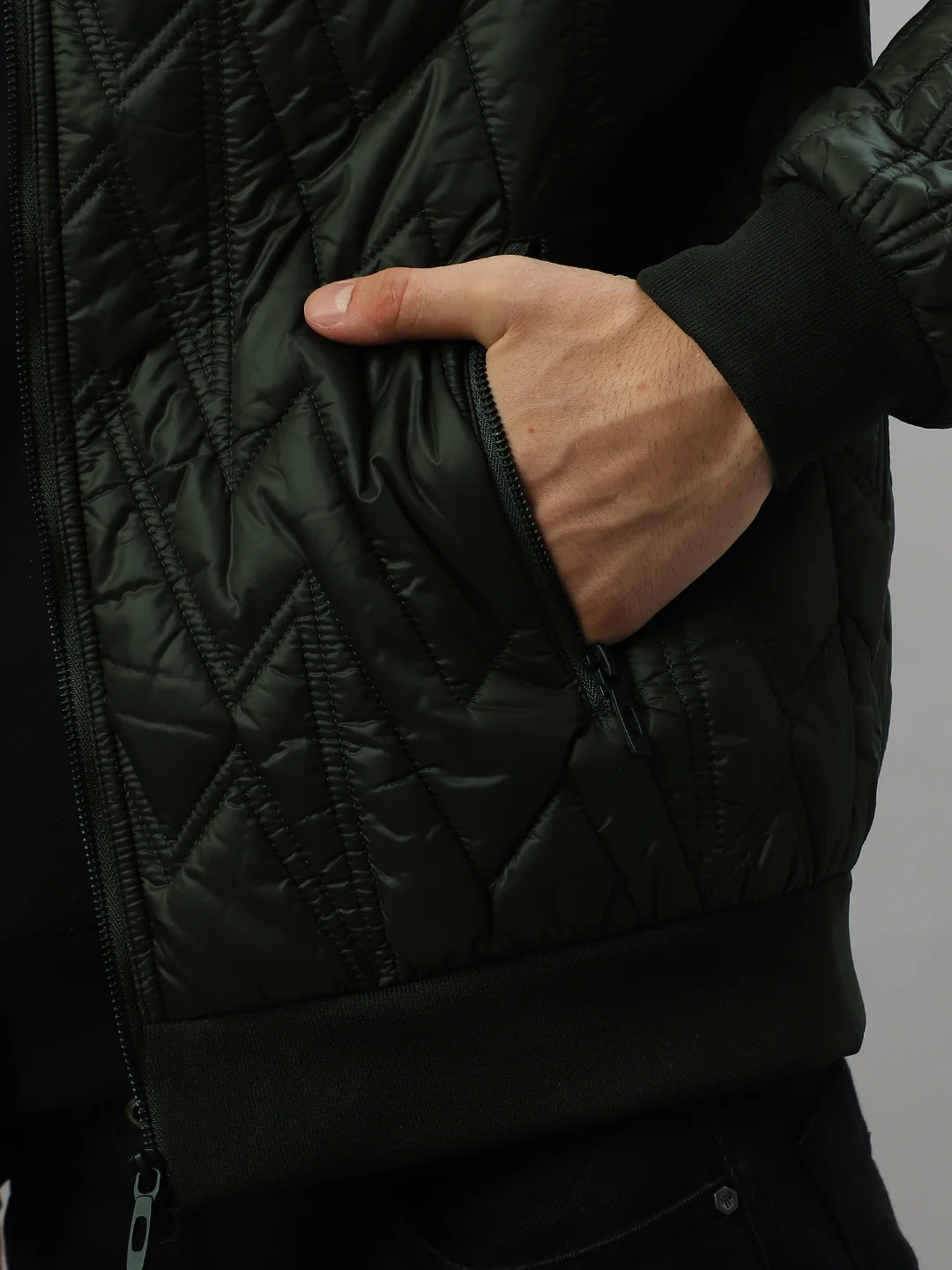 Antony Morato Men Solid Full Sleeves Stand Collar Jacket - Image 7