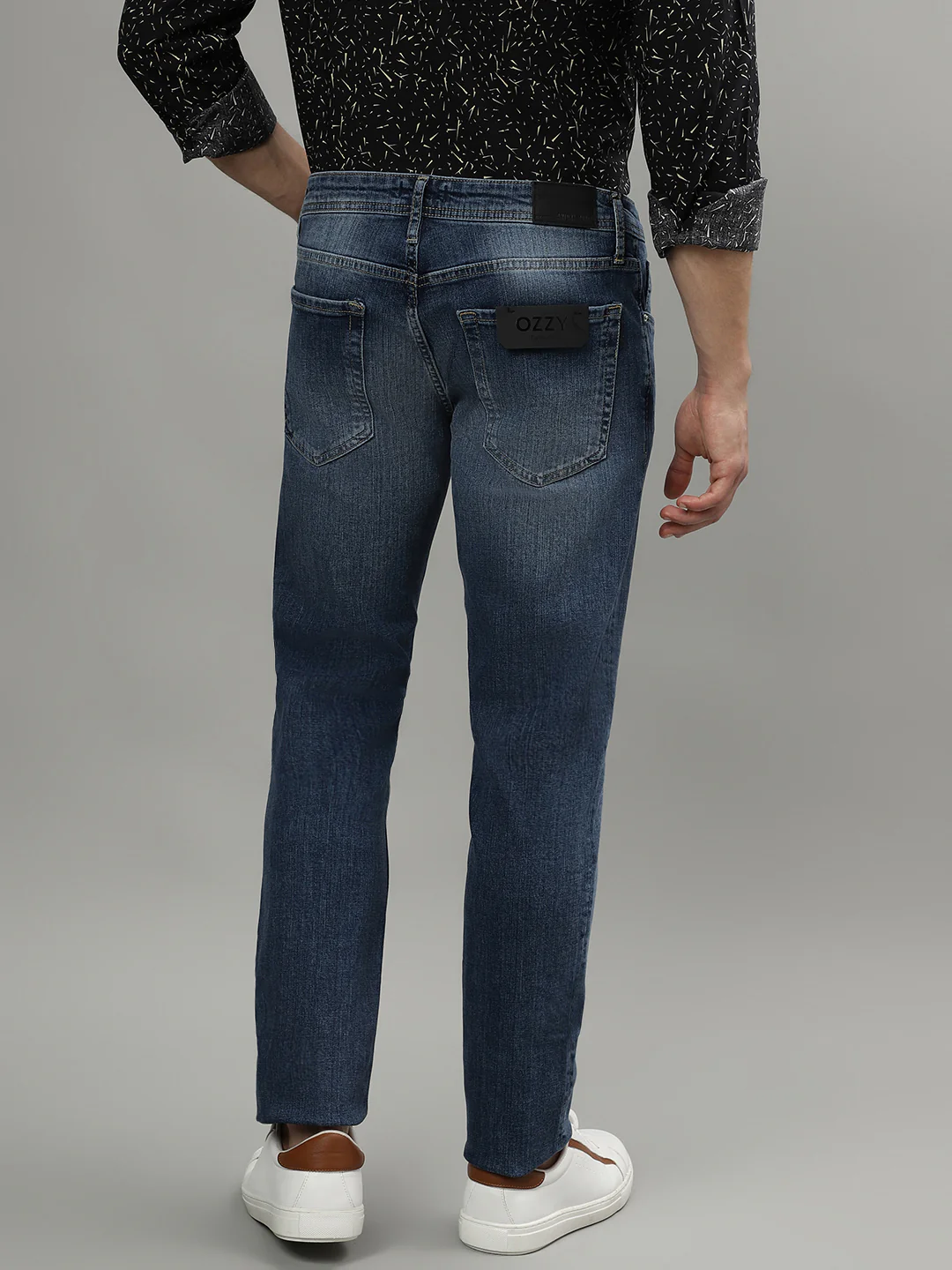 Antony Morato Men Blue Washed Mid-Rise Tapered Fit Jeans - Image 3