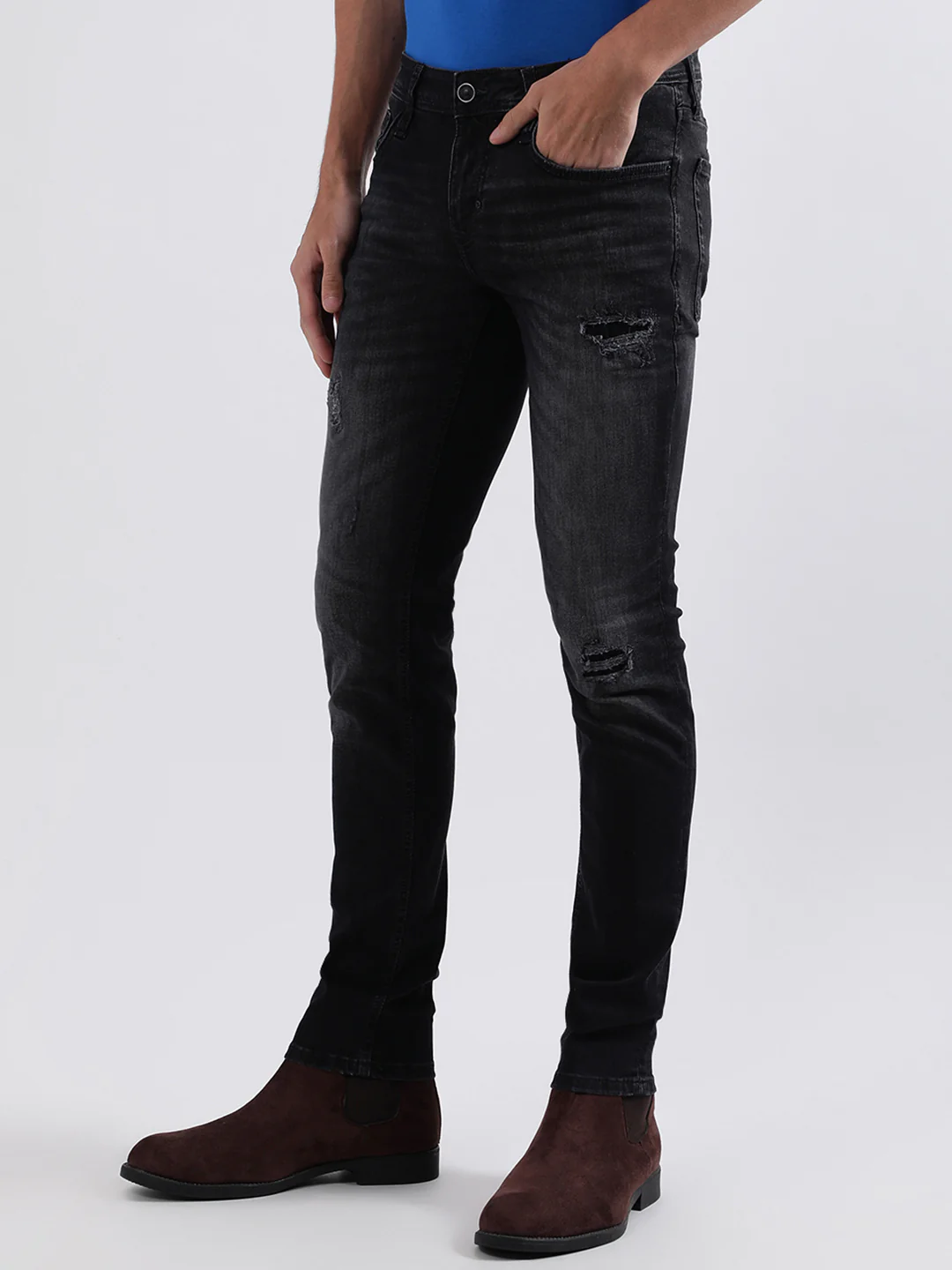 Antony Morato Men Solid Tapered Fit Jeans - Image 2
