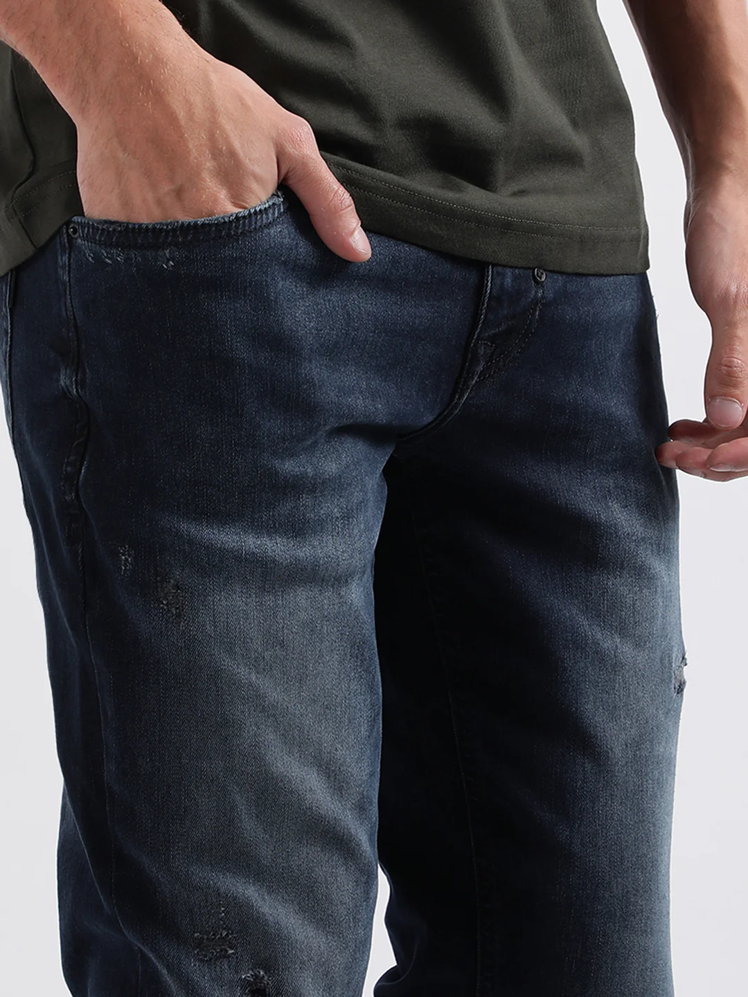Antony Morato Men Solid Slim Fit Jeans - Image 5