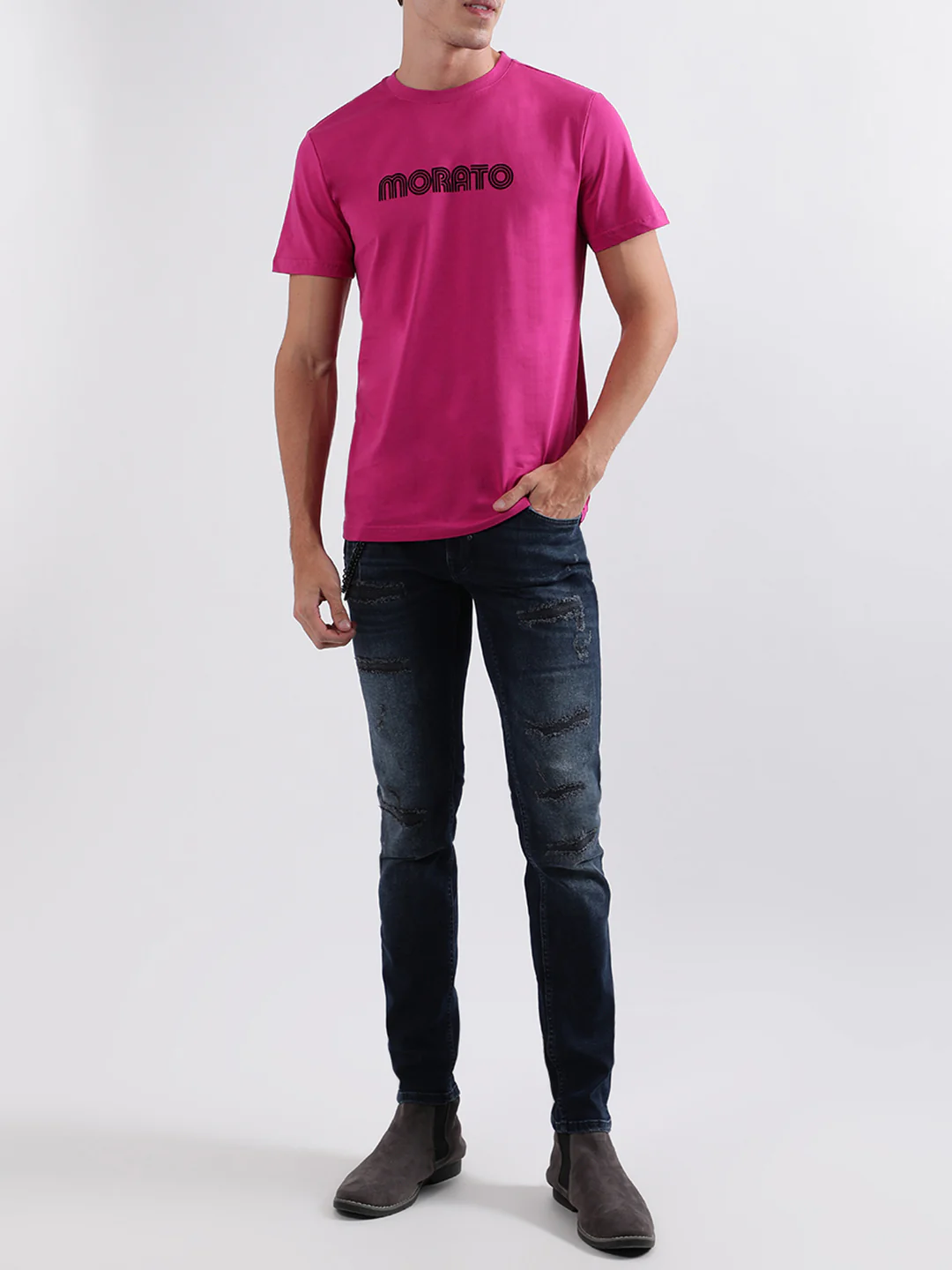 Antony Morato Men Solid Tapered Fit Jeans - Image 4