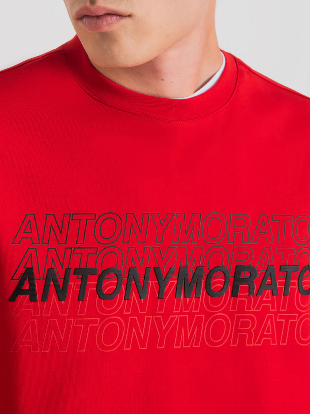 Antony Morato Men Solid Round Neck Full Sleeves Sweatshirt - Image 3