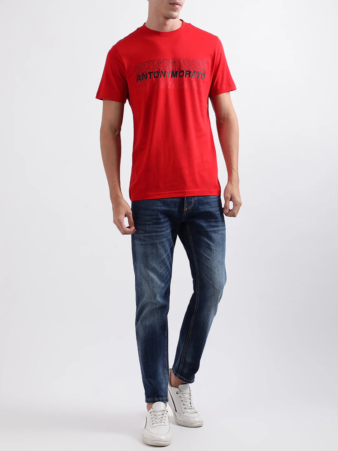 Antony Morato Red Slim Fit Tshirt - Image 4