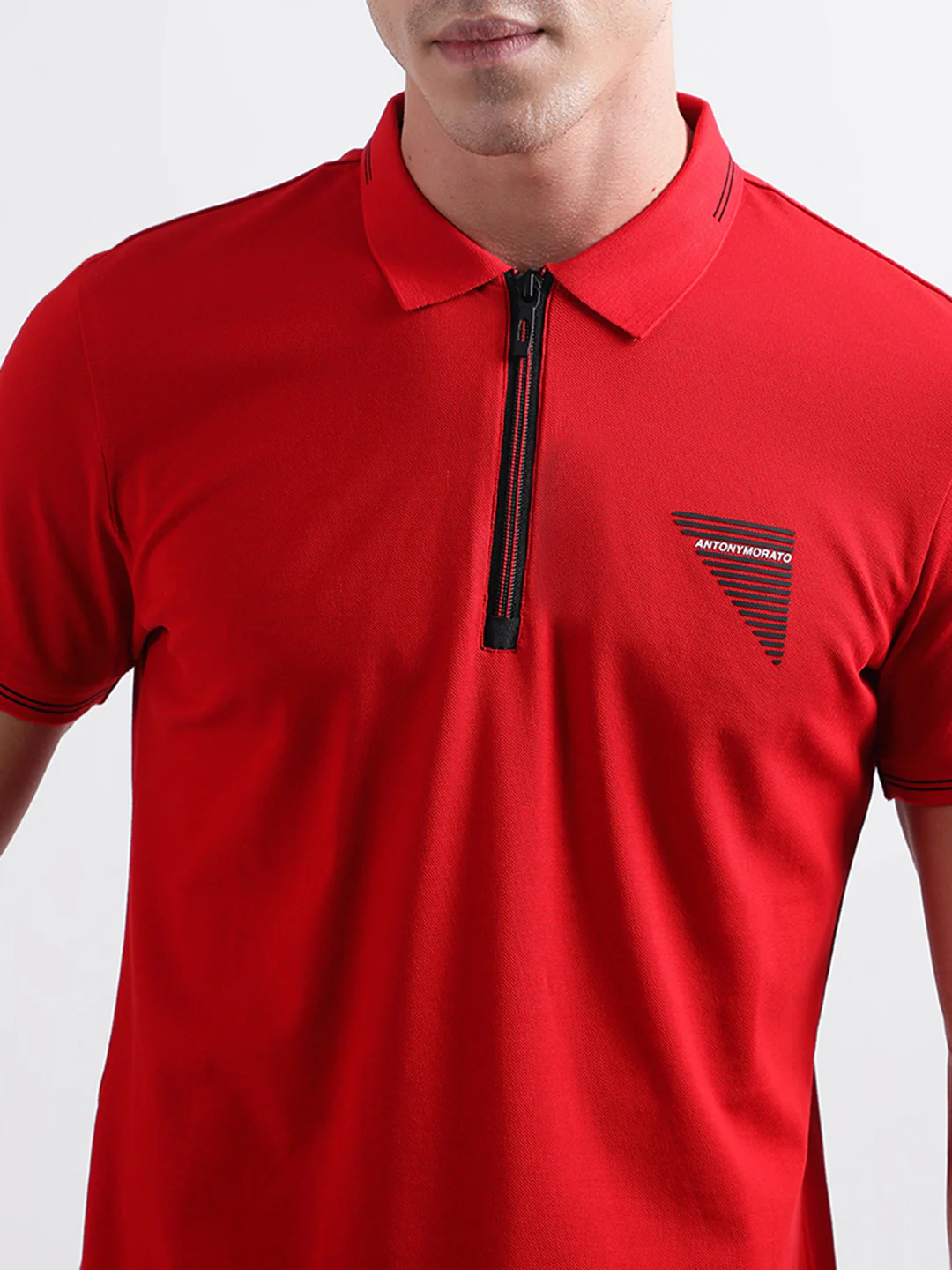 Antony Morato Red Slim Fit Polo Tshirt - Image 5