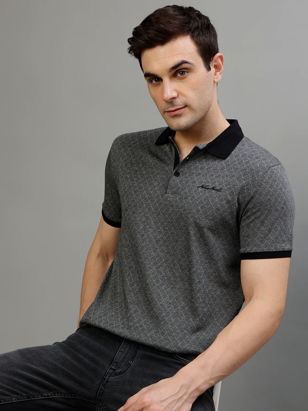Antony Morato Black Fashion Regular Fit Polo Tshirt