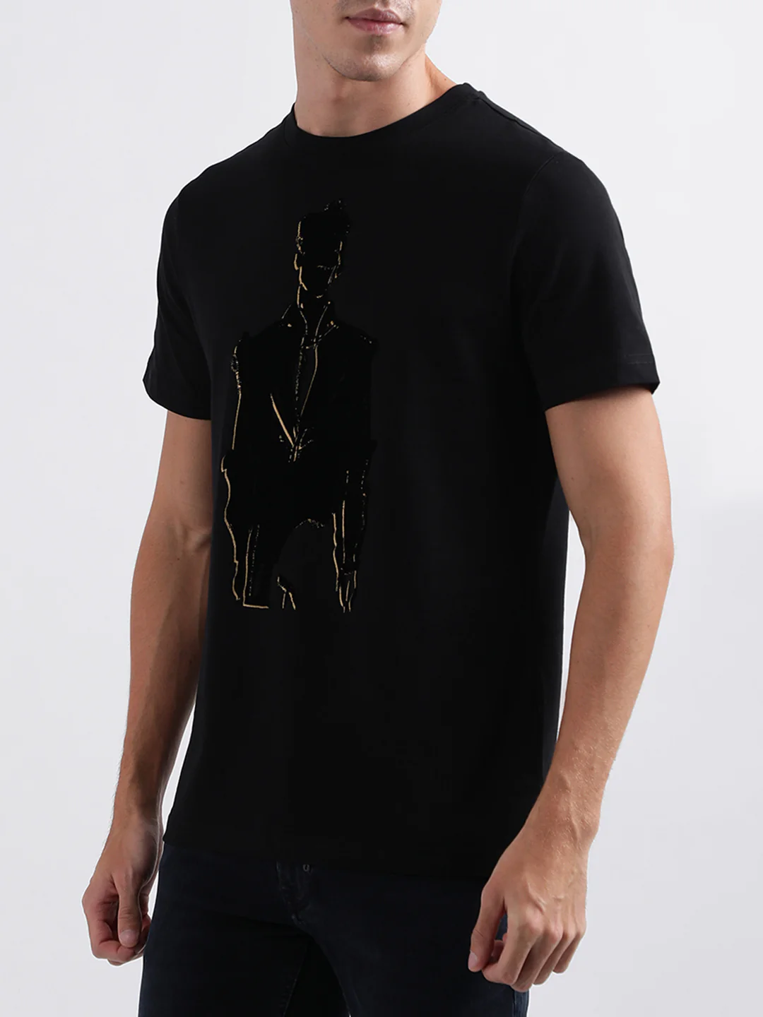 Antony Morato Black Printed Regular Fit Tshirt - Image 2