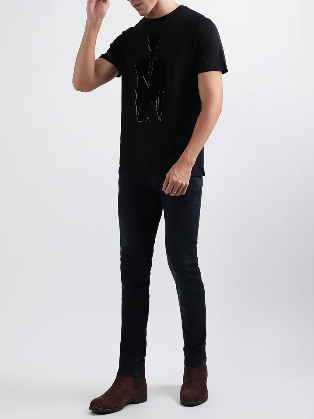 Antony Morato Black Printed Regular Fit Tshirt - Image 4