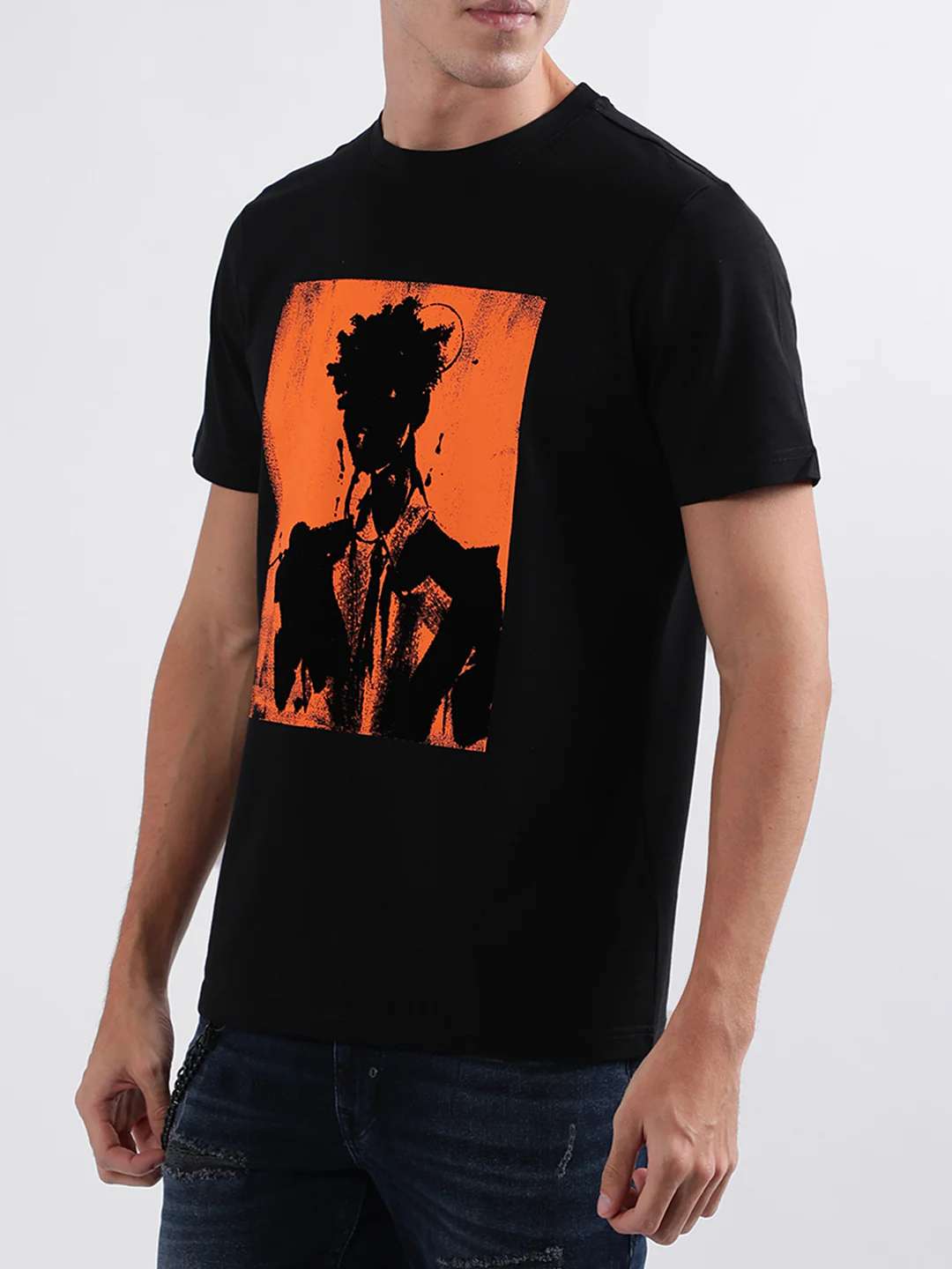 Antony Morato Black Printed Regular Fit Tshirt - Image 2
