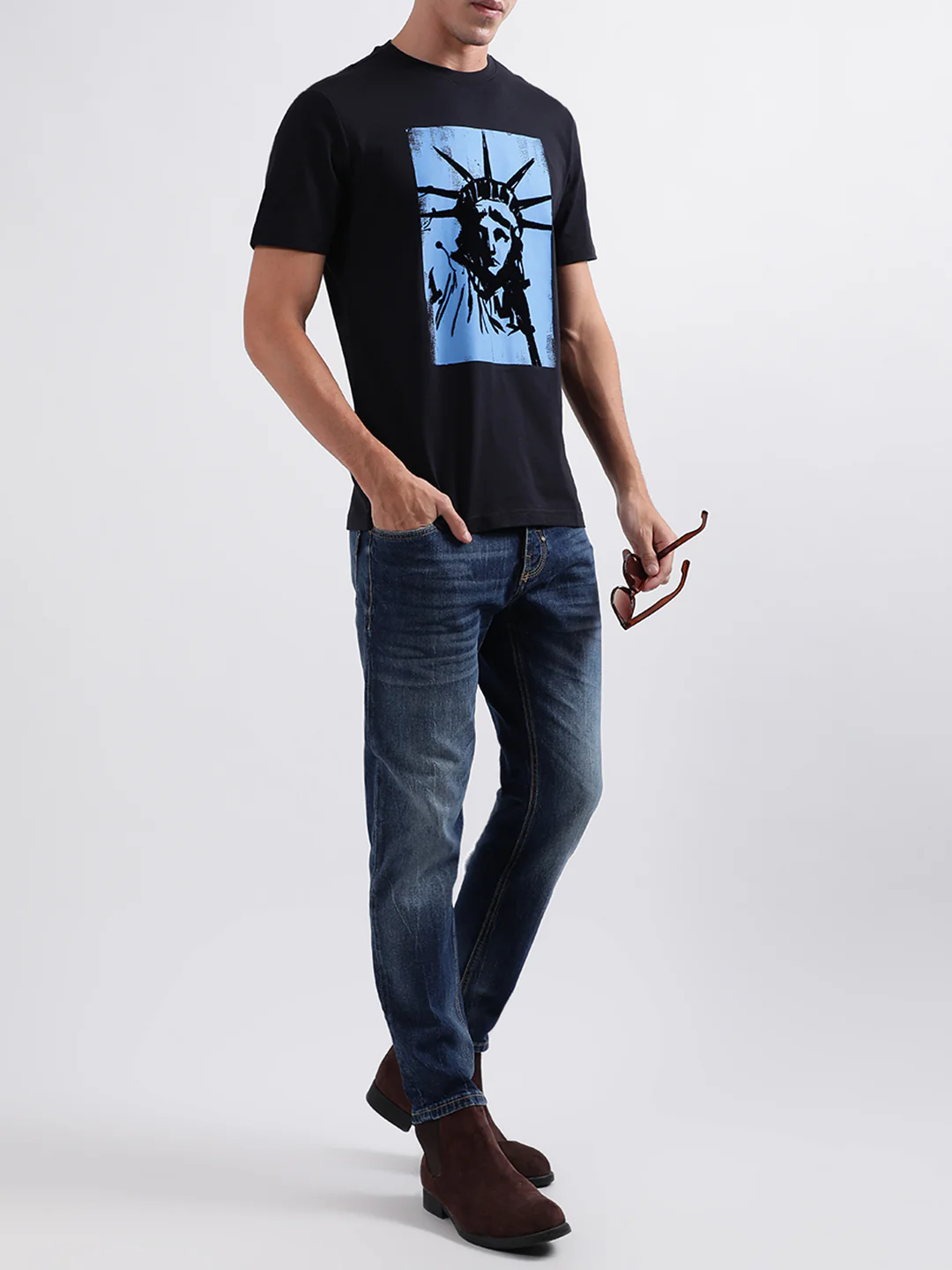 Antony Morato Black Printed Regular Fit Tshirt - Image 4