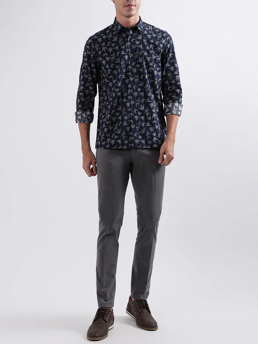 Antony Morato Blue Printed Regular Fit Shirt - Image 4