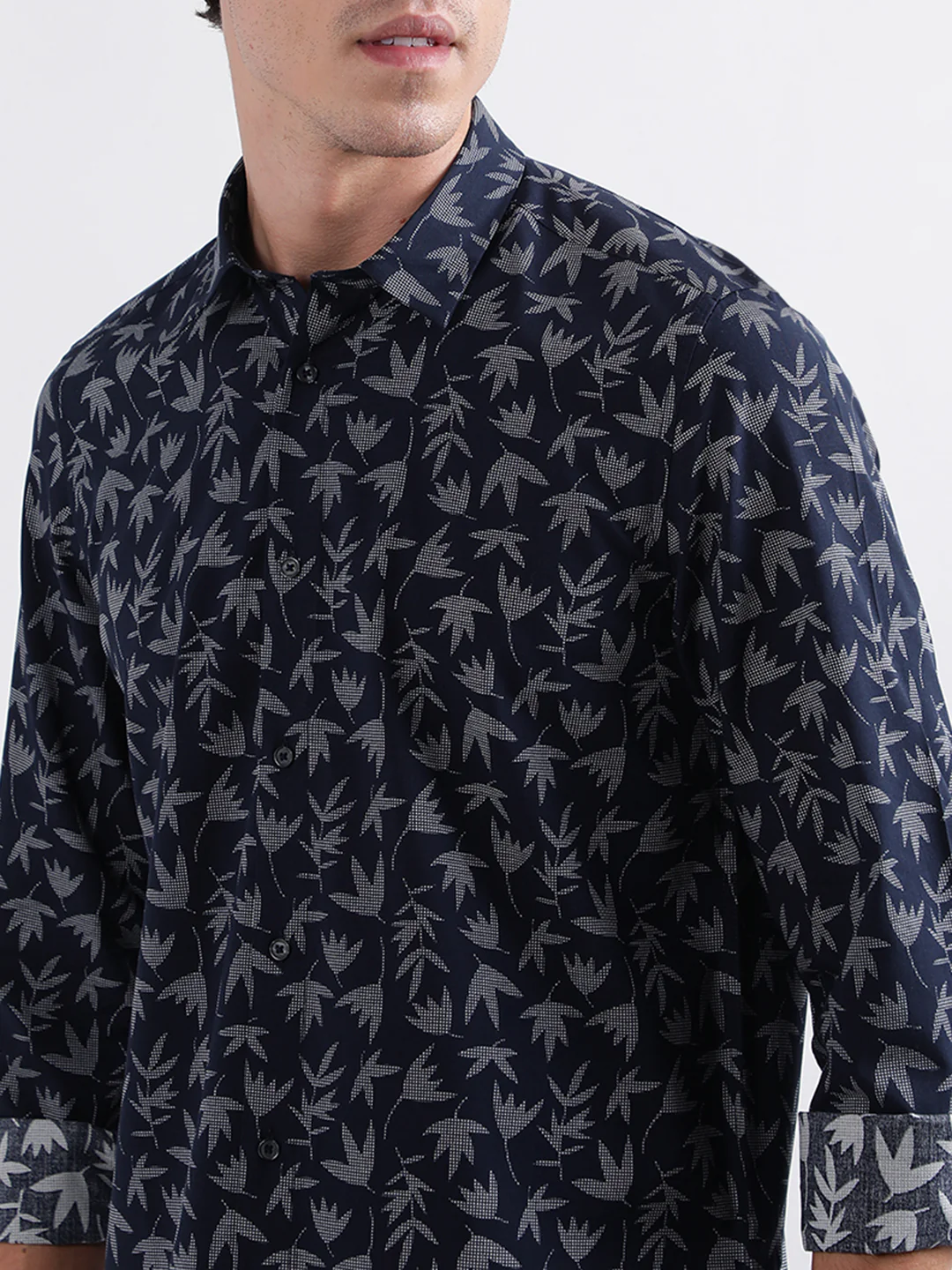 Antony Morato Blue Printed Regular Fit Shirt - Image 5