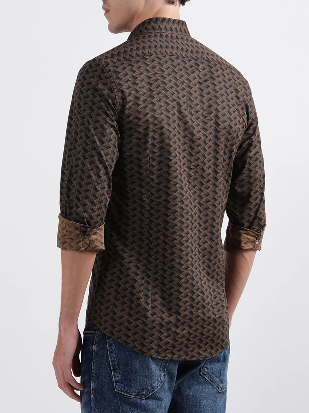 Antony Morato Beige Printed Slim Fit Shirt - Image 3
