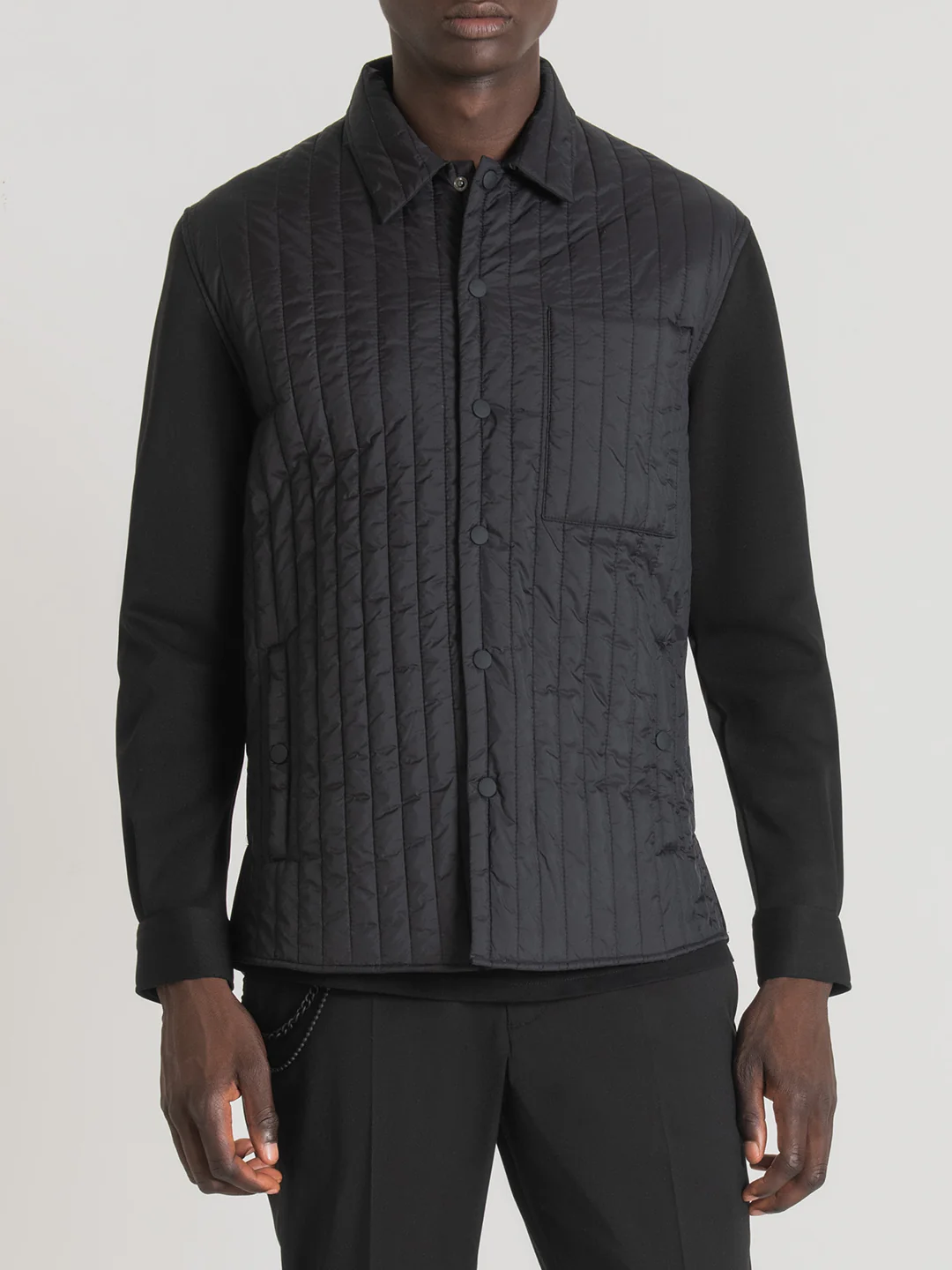 Antony Morato Men Solid Shirt Collar Full Sleeves Jacket - Image 2