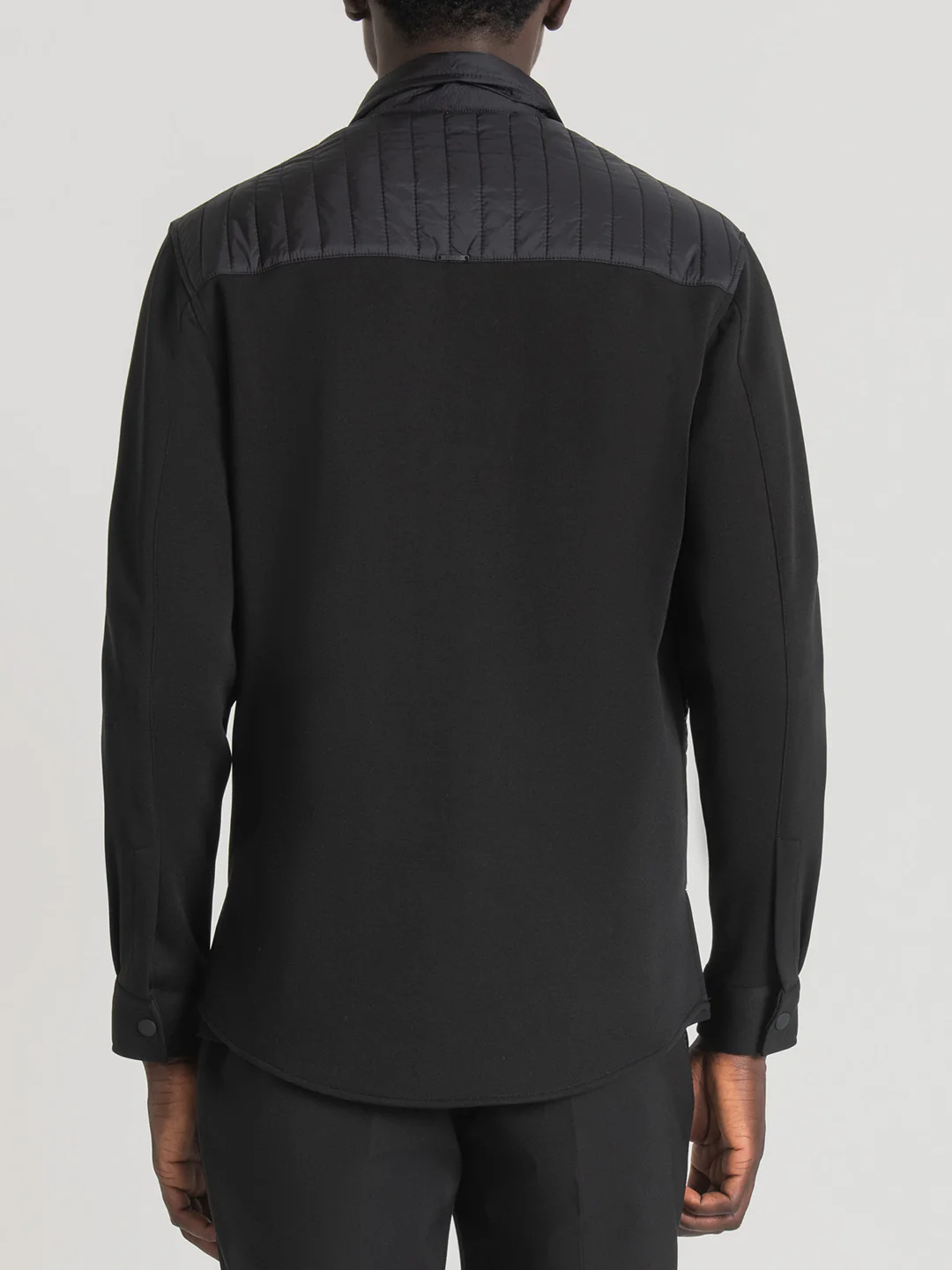 Antony Morato Men Solid Shirt Collar Full Sleeves Jacket - Image 3