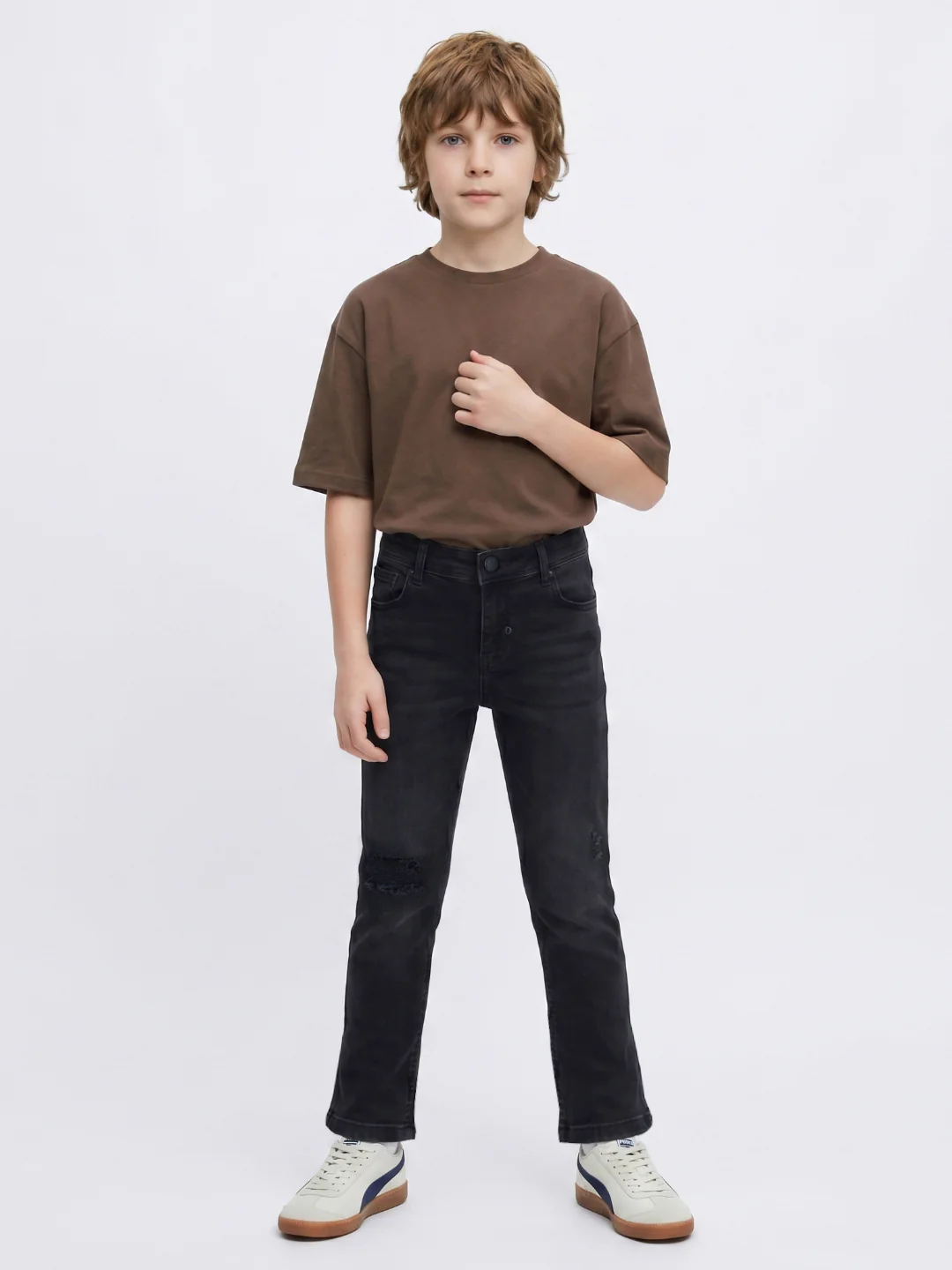 Antony Morato Black Skinny Fit Solid Boys Jeans - Image 4