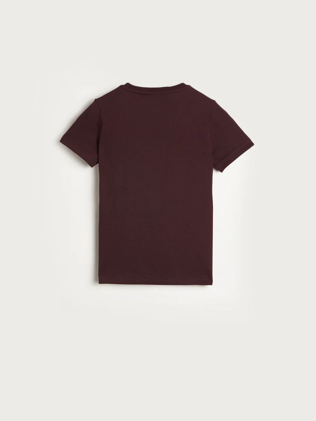 Antony Morato Boys Maroon Graphic Print Regular Fit Pure Cotton T-Shirt - Image 2
