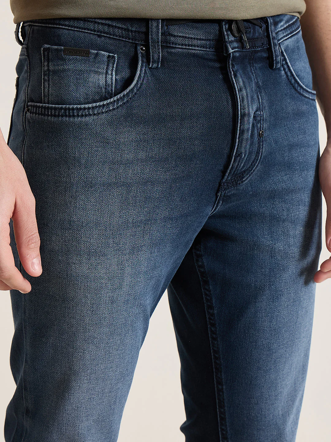 Antony Morato Men Blue Solid Skinny Fit Jeans - Image 4