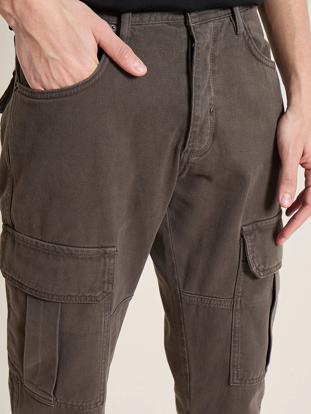 Antony Morato Men GREEN Solid Regular Fit Pure Cotton Jeans - Image 4