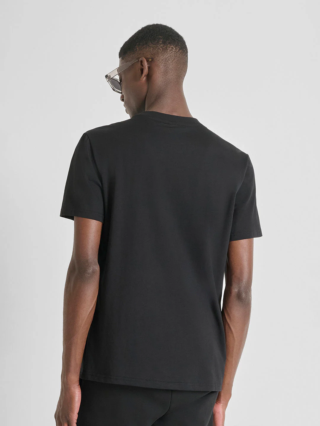 Antony Morato Men Black Solid Regular Fit Pure Cotton T-Shirt - Image 2