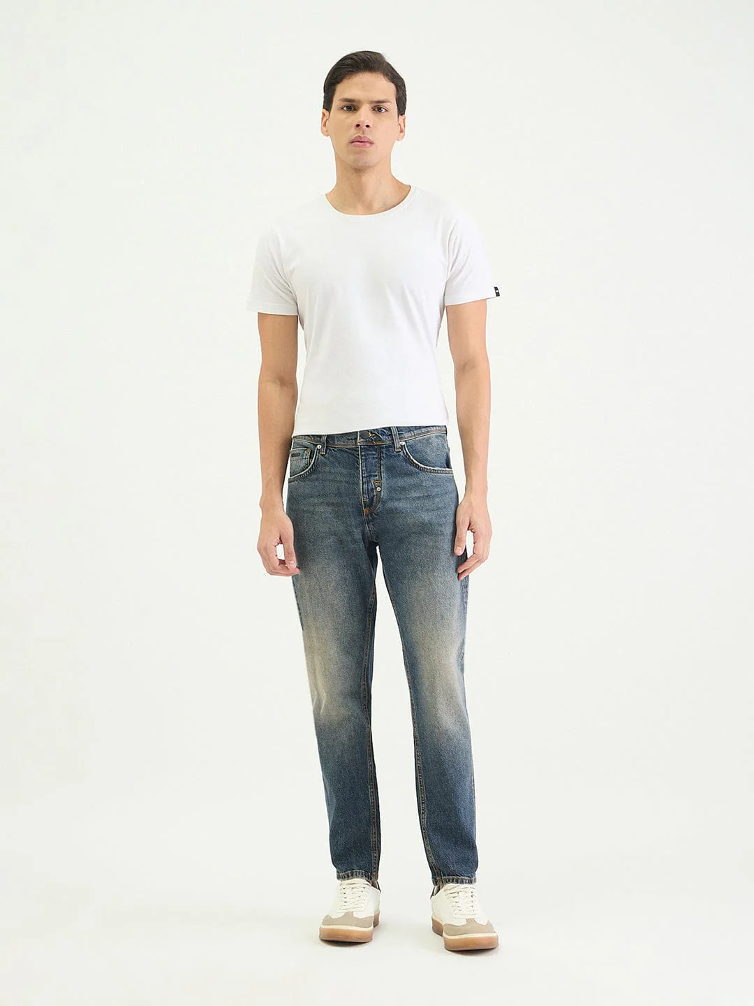 Antony Morato Men Slim Fit Blue Solid Jeans - Image 5