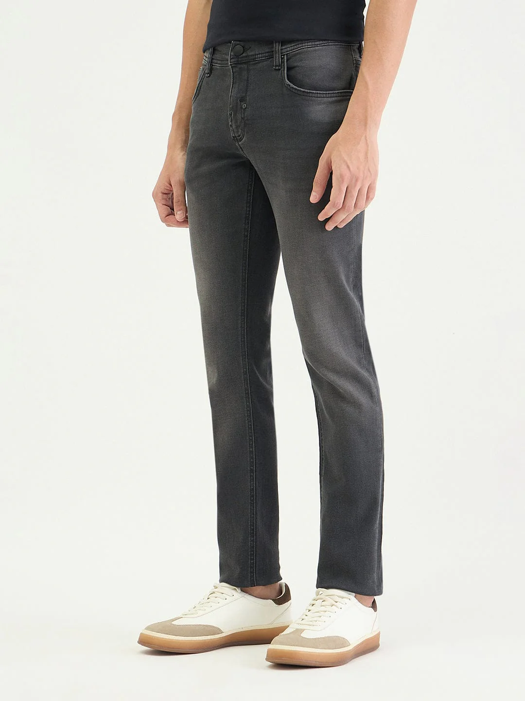 Antony Morato Men Super Skinny Fit Grey Solid Jeans - Image 2
