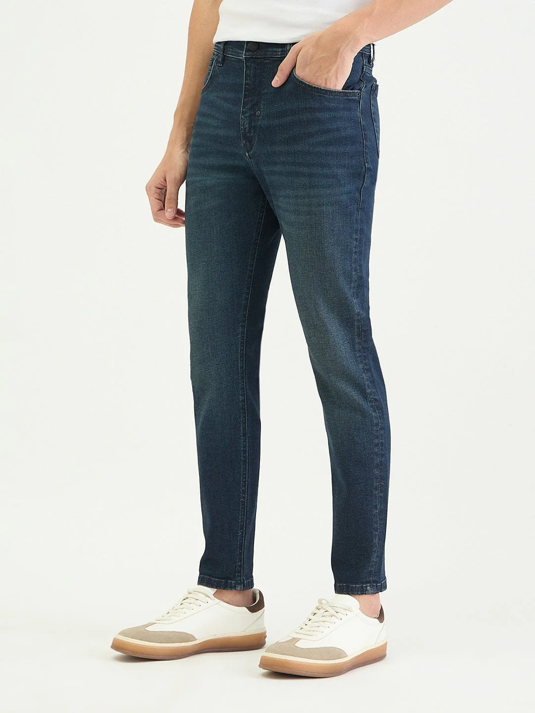 Antony Morato Men Skinny Fit Navy Blue Solid Jeans - Image 2