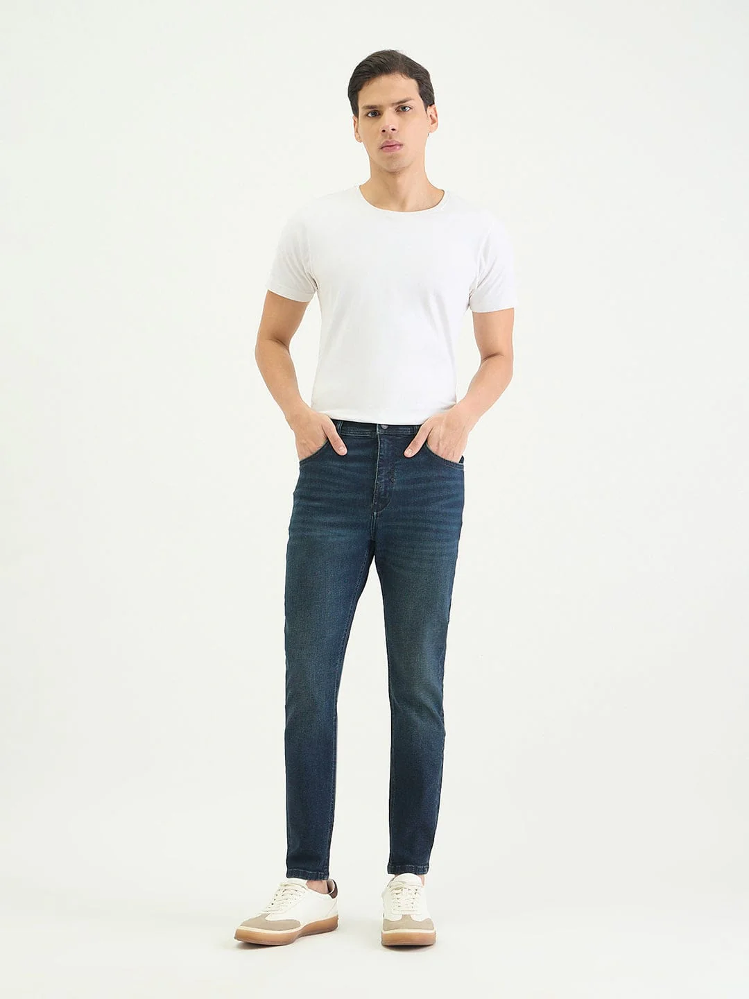 Antony Morato Men Skinny Fit Navy Blue Solid Jeans - Image 5