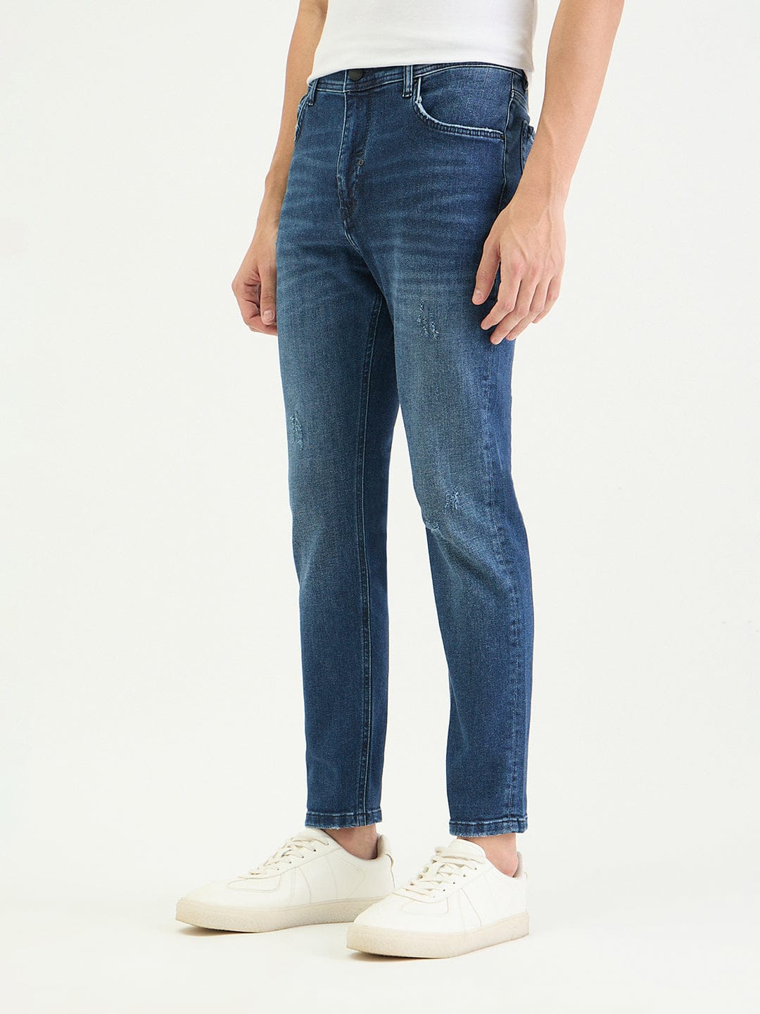 Antony Morato Men Skinny Fit Blue Solid Jeans - Image 2