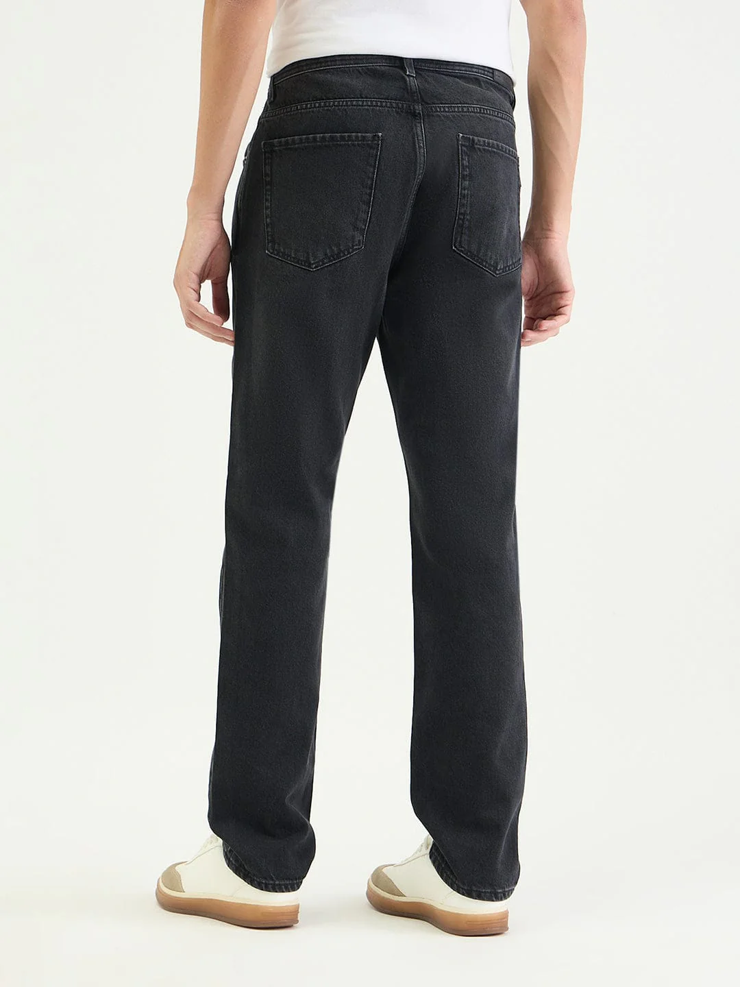Antony Morato Men Straight Fit Black Solid Pure Cotton Jeans - Image 4