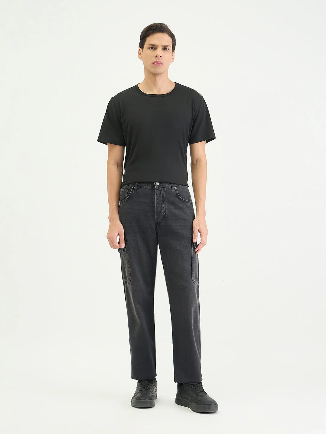 Antony Morato Men Straight Fit Black Solid Pure Cotton Jeans - Image 5